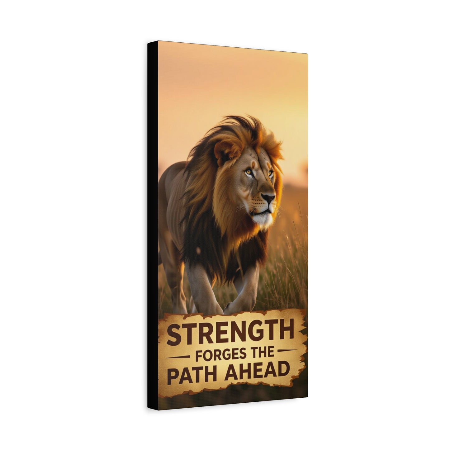 Inspirational Lion Canvas Print, Strength Motivational Wall Art, Home Decor, Lion Artwork, Gift for Nature Lovers, Leadership Inspiration