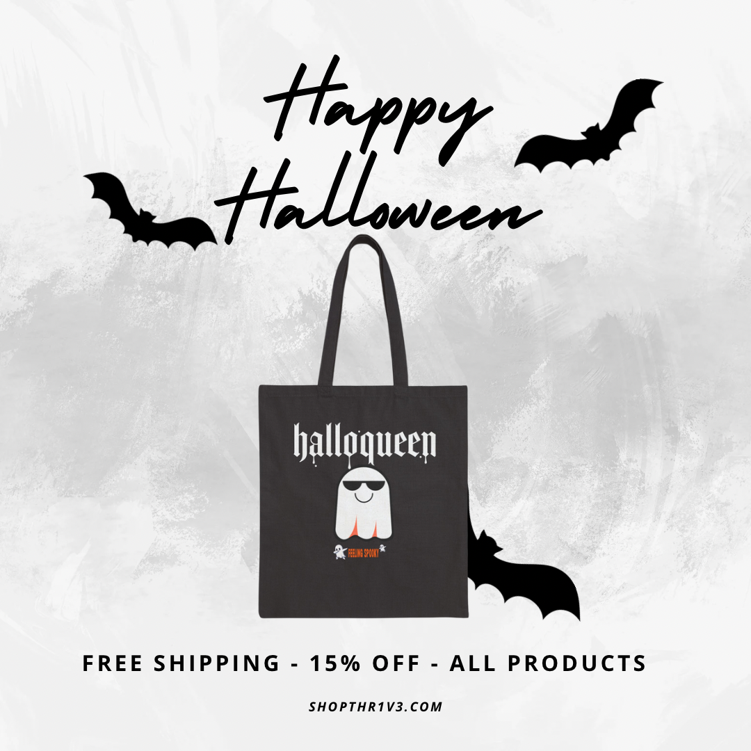 Halloween Ghosts Canvas Tote Bag