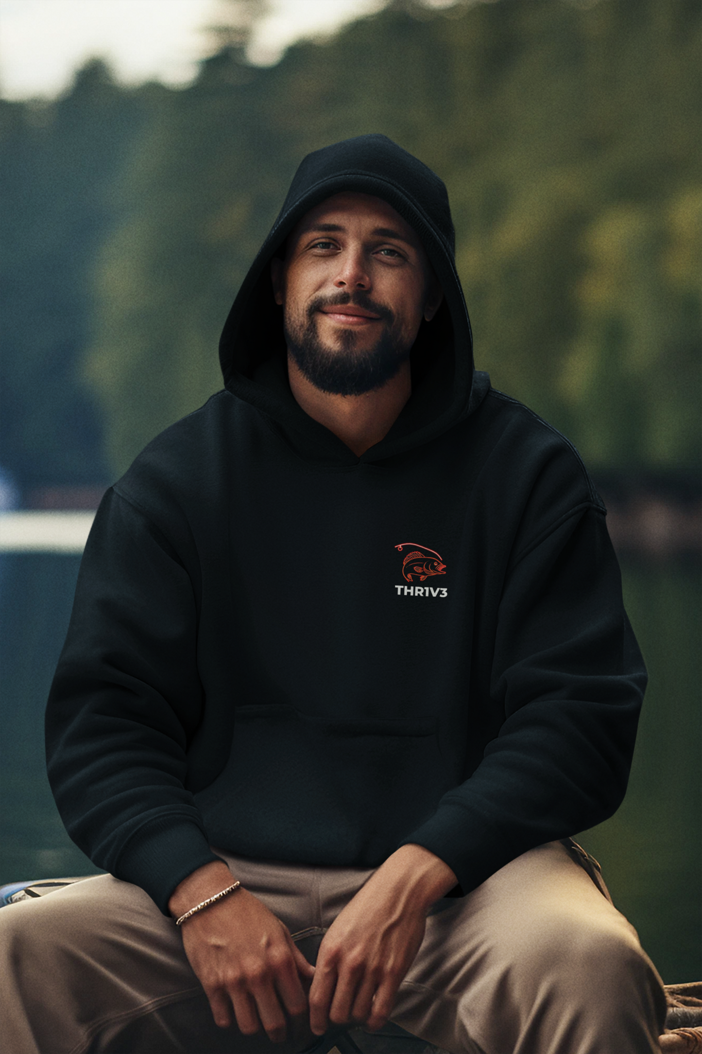 Three-Panel Fleece Hoodie