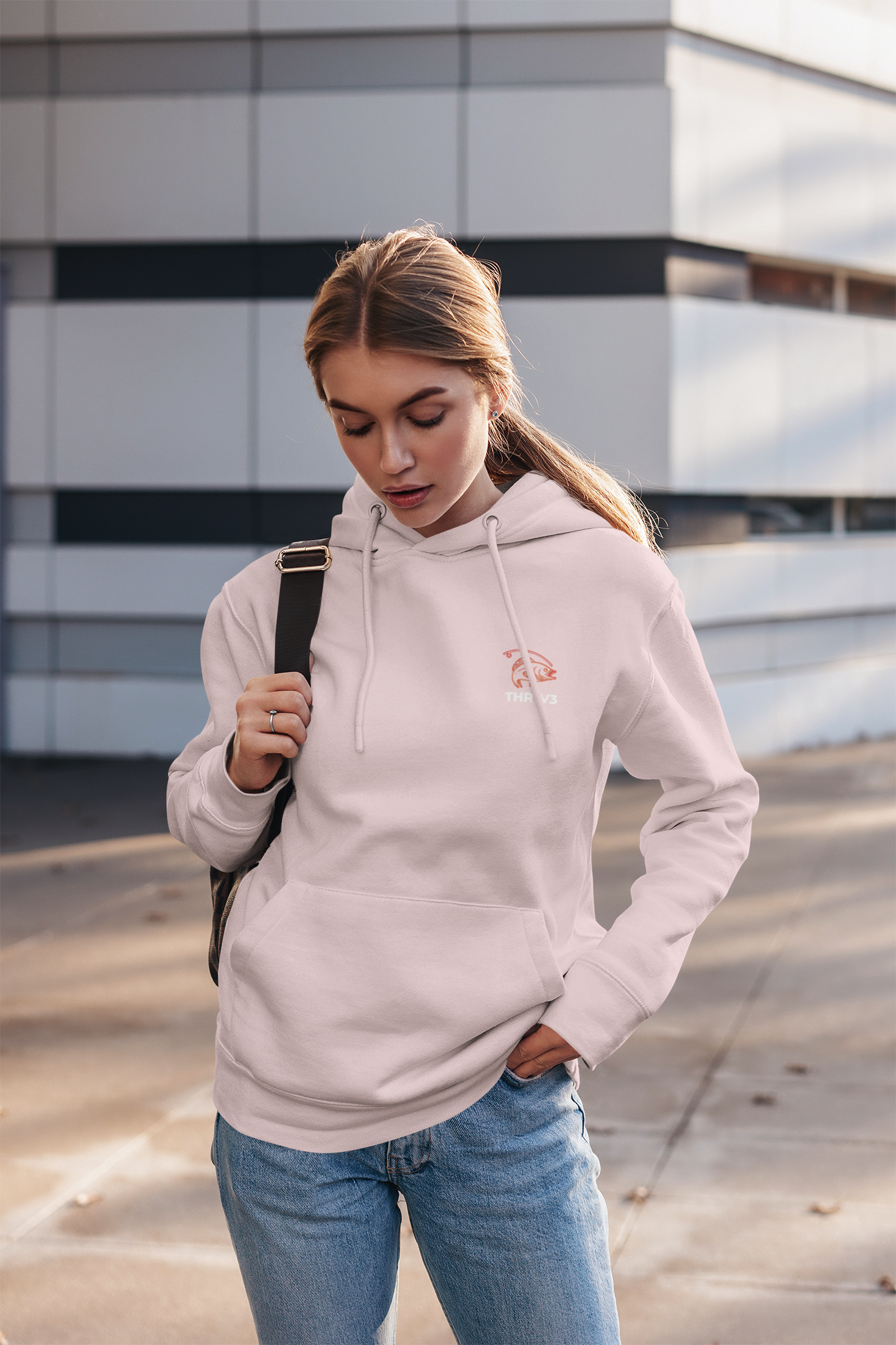 Three-Panel Fleece Hoodie