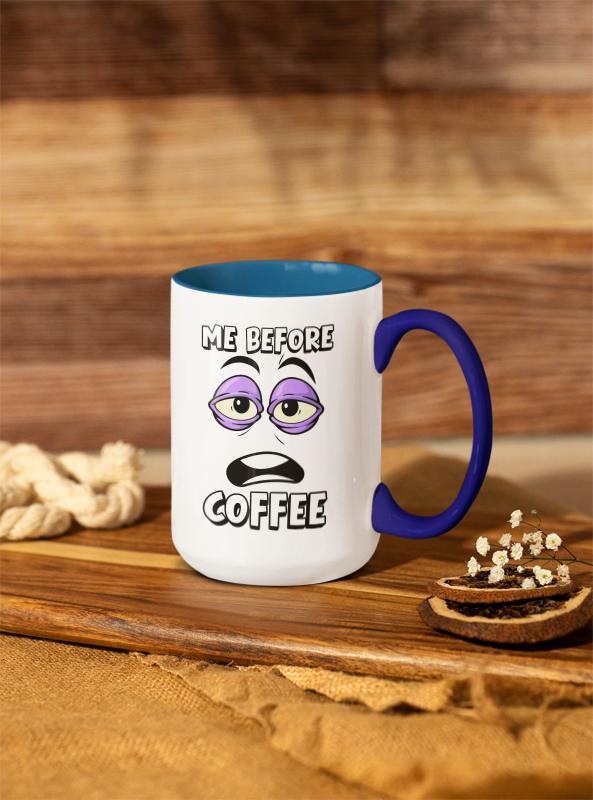 Life Before Coffee Morning Vibes Accent Coffee Mug (11, 15oz)