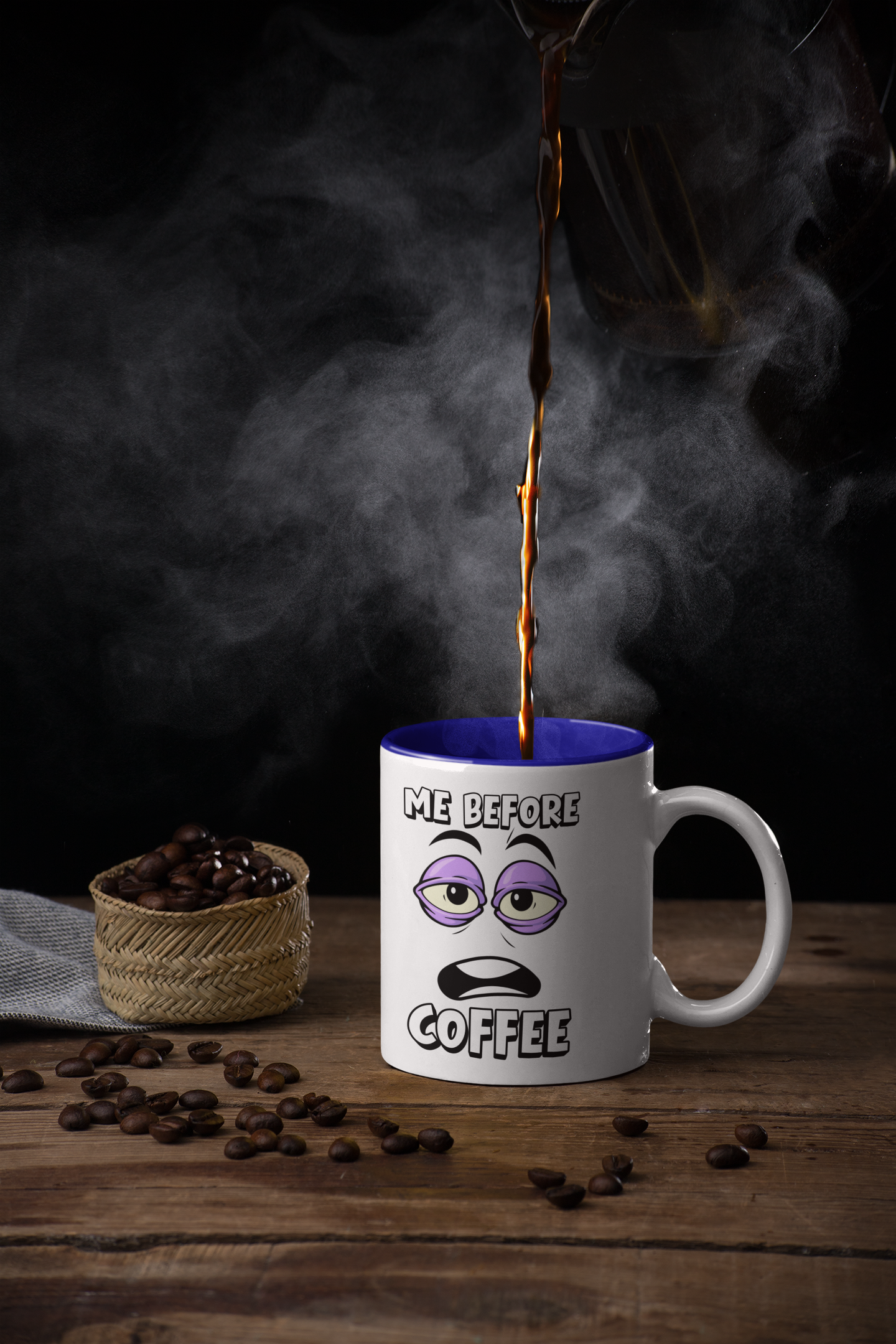 Life Before Coffee Morning Vibes Accent Coffee Mug (11, 15oz)