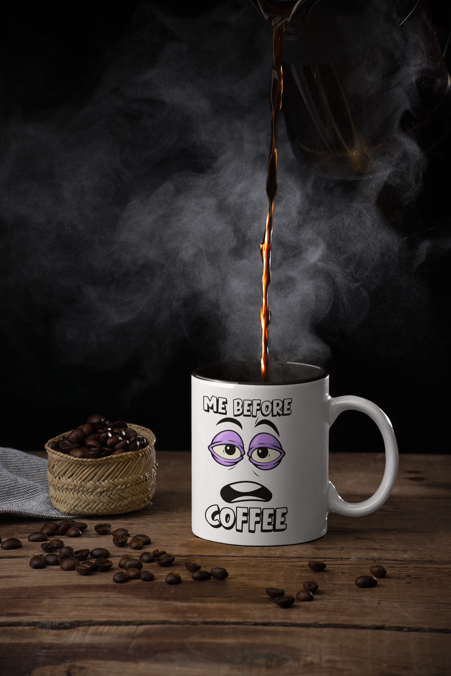 Life Before Coffee Morning Vibes Accent Coffee Mug (11, 15oz)