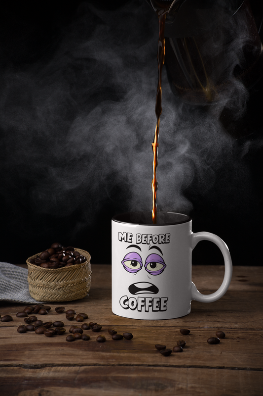 Life Before Coffee Morning Vibes Accent Coffee Mug (11, 15oz)