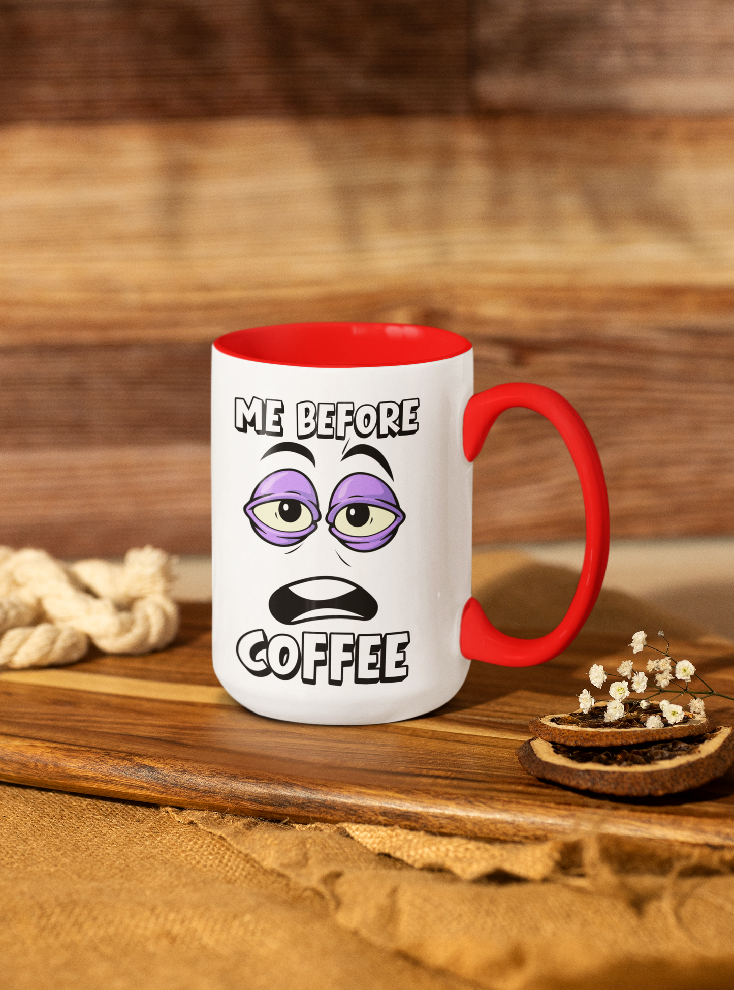 Life Before Coffee Morning Vibes Accent Coffee Mug (11, 15oz)