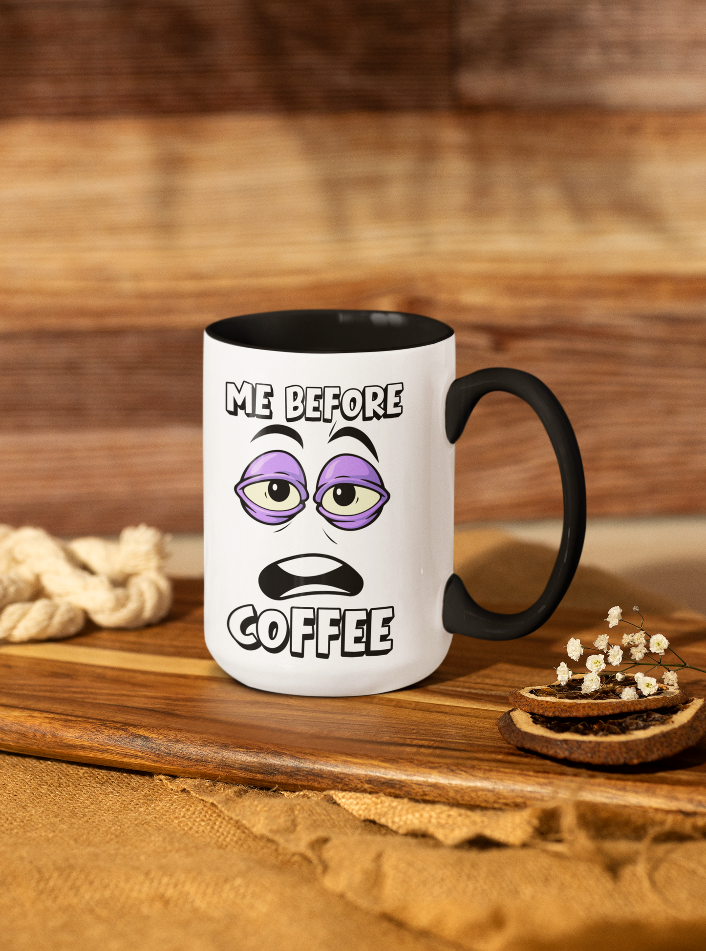 Life Before Coffee Morning Vibes Accent Coffee Mug (11, 15oz)