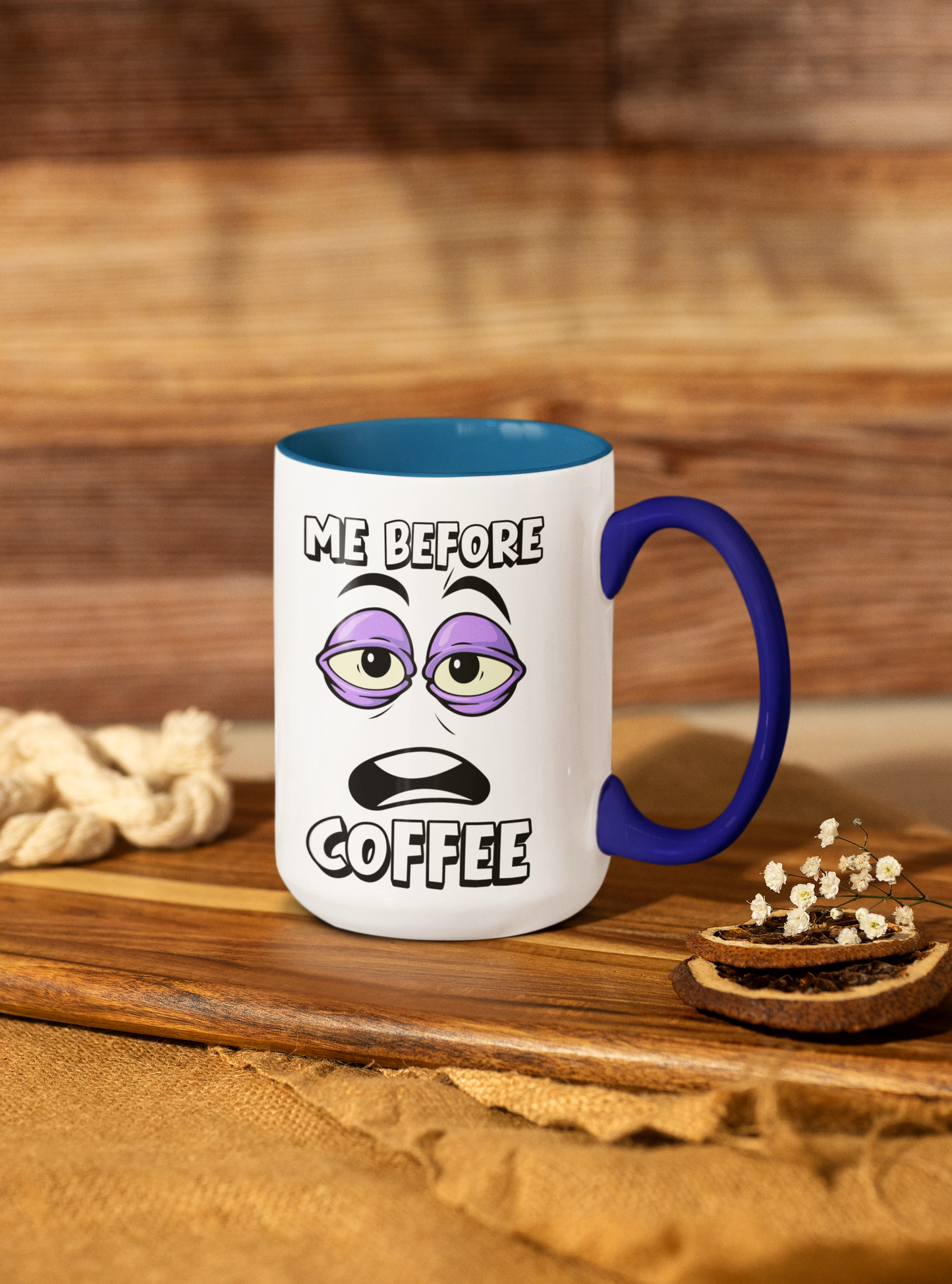 Life Before Coffee Morning Vibes Accent Coffee Mug (11, 15oz)