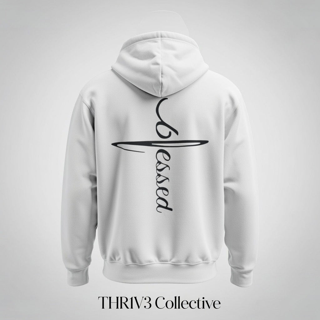 Blessed Cross Hoodie — Faith & Positivity Pullover