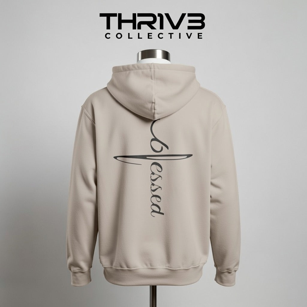 Blessed Cross Hoodie — Faith & Positivity Pullover