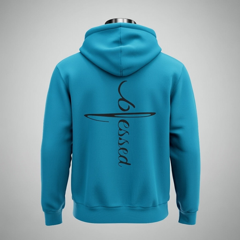 Blessed Cross Hoodie — Faith & Positivity Pullover