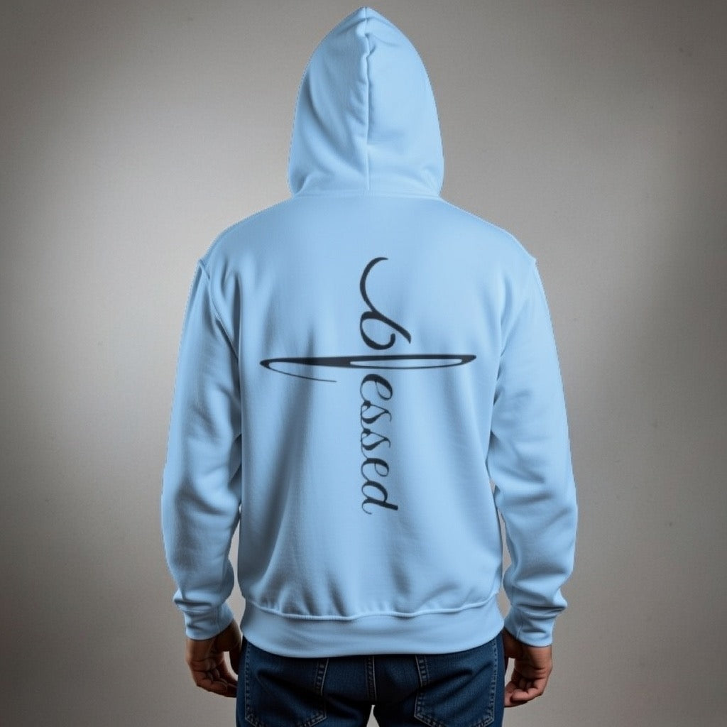 Blessed Cross Hoodie — Faith & Positivity Pullover
