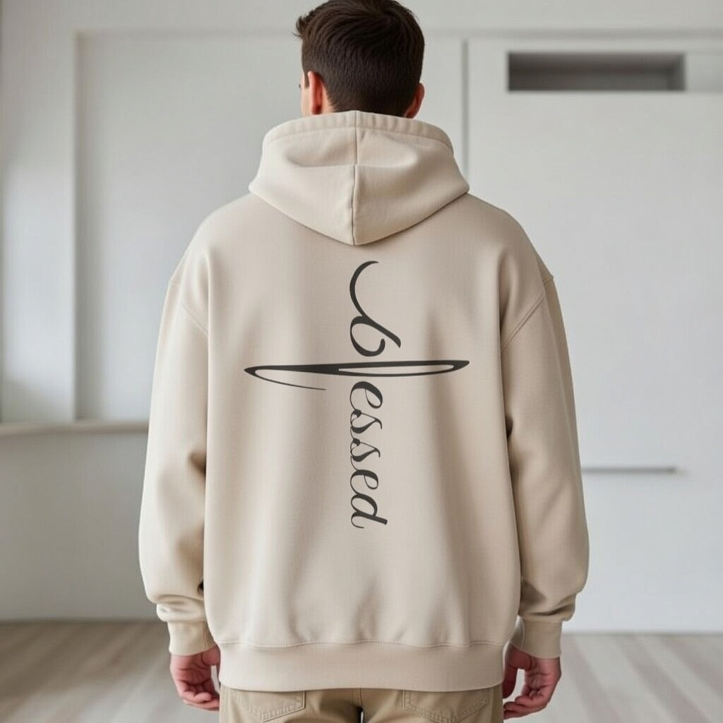 Blessed Cross Hoodie — Faith & Positivity Pullover
