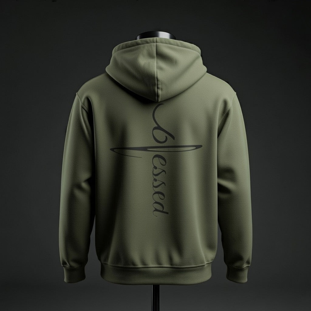 Blessed Cross Hoodie — Faith & Positivity Pullover