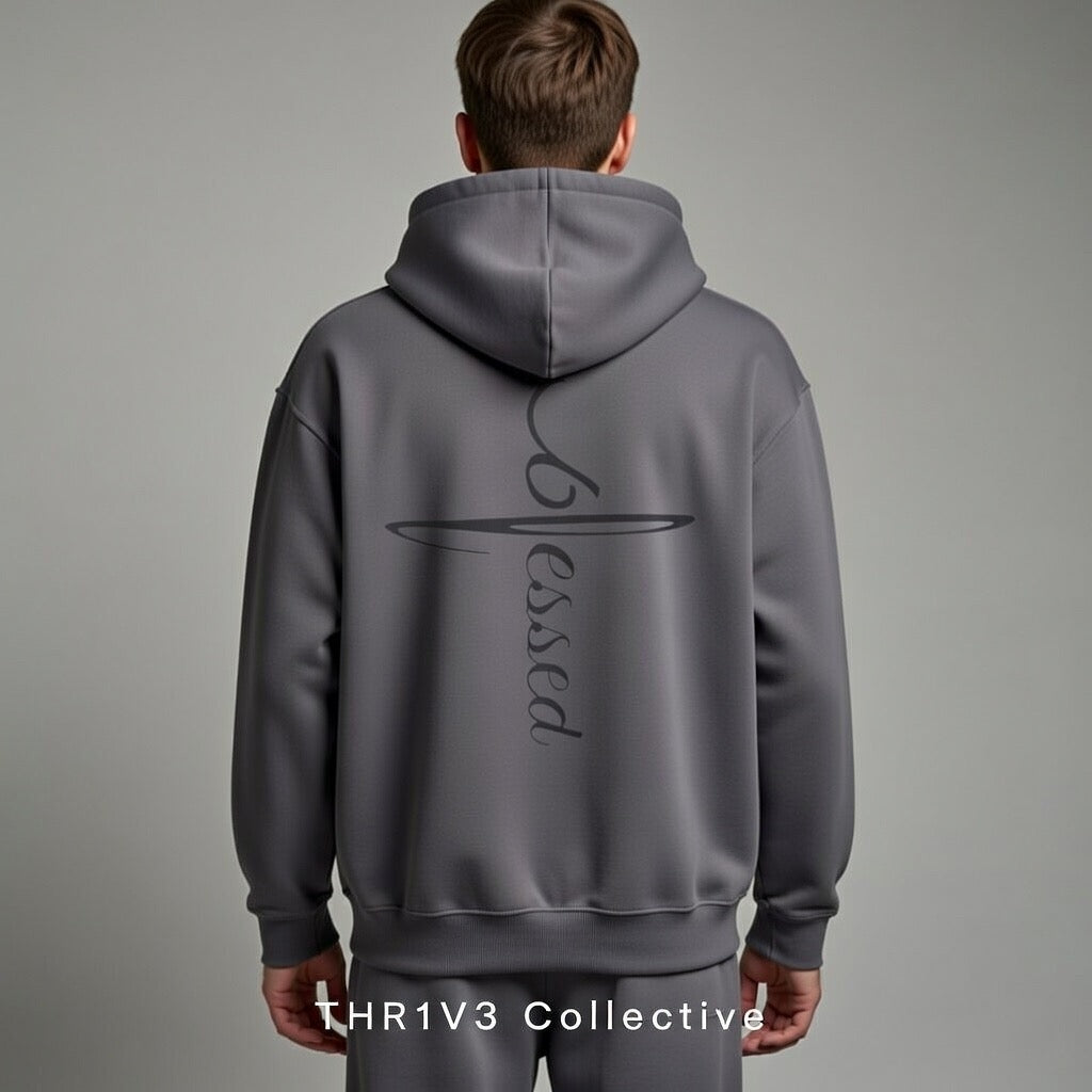 Blessed Cross Hoodie — Faith & Positivity Pullover