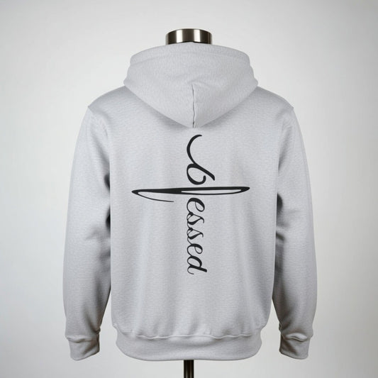 Blessed Cross Hoodie — Faith & Positivity Pullover