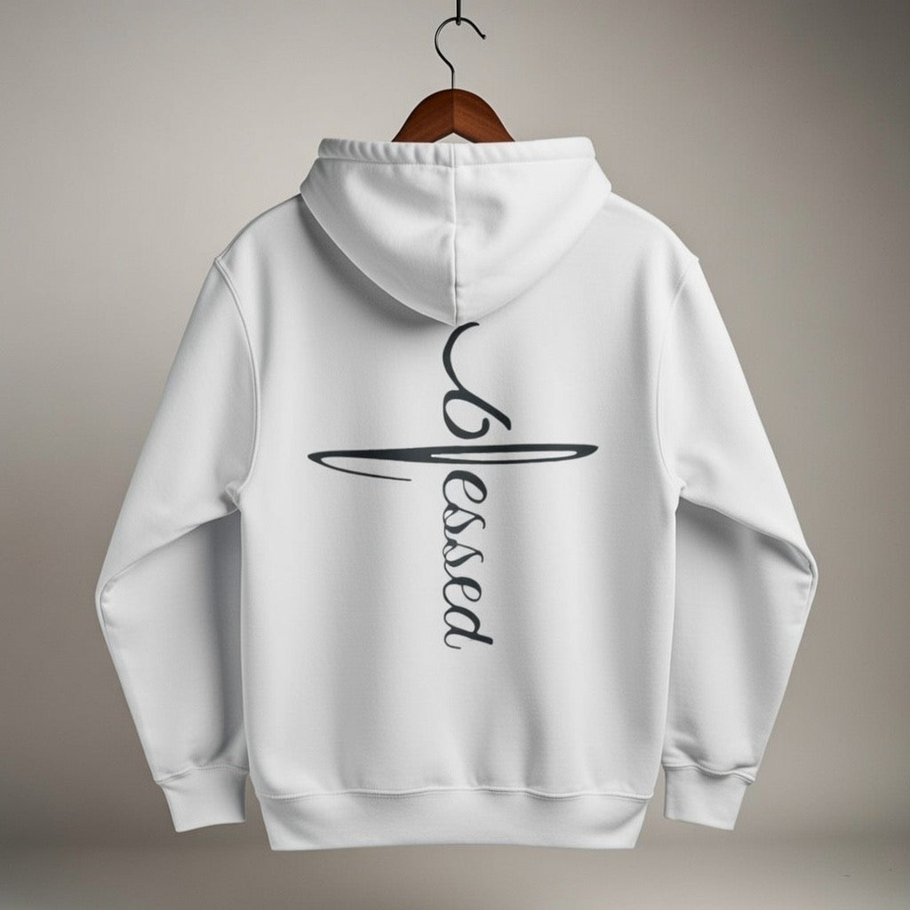 Blessed Cross Hoodie — Faith & Positivity Pullover