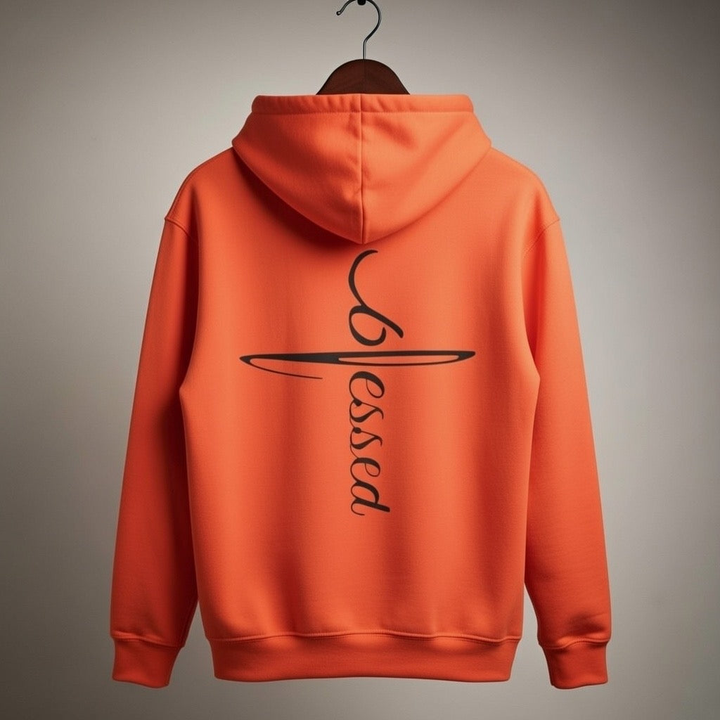 Blessed Cross Hoodie — Faith & Positivity Pullover
