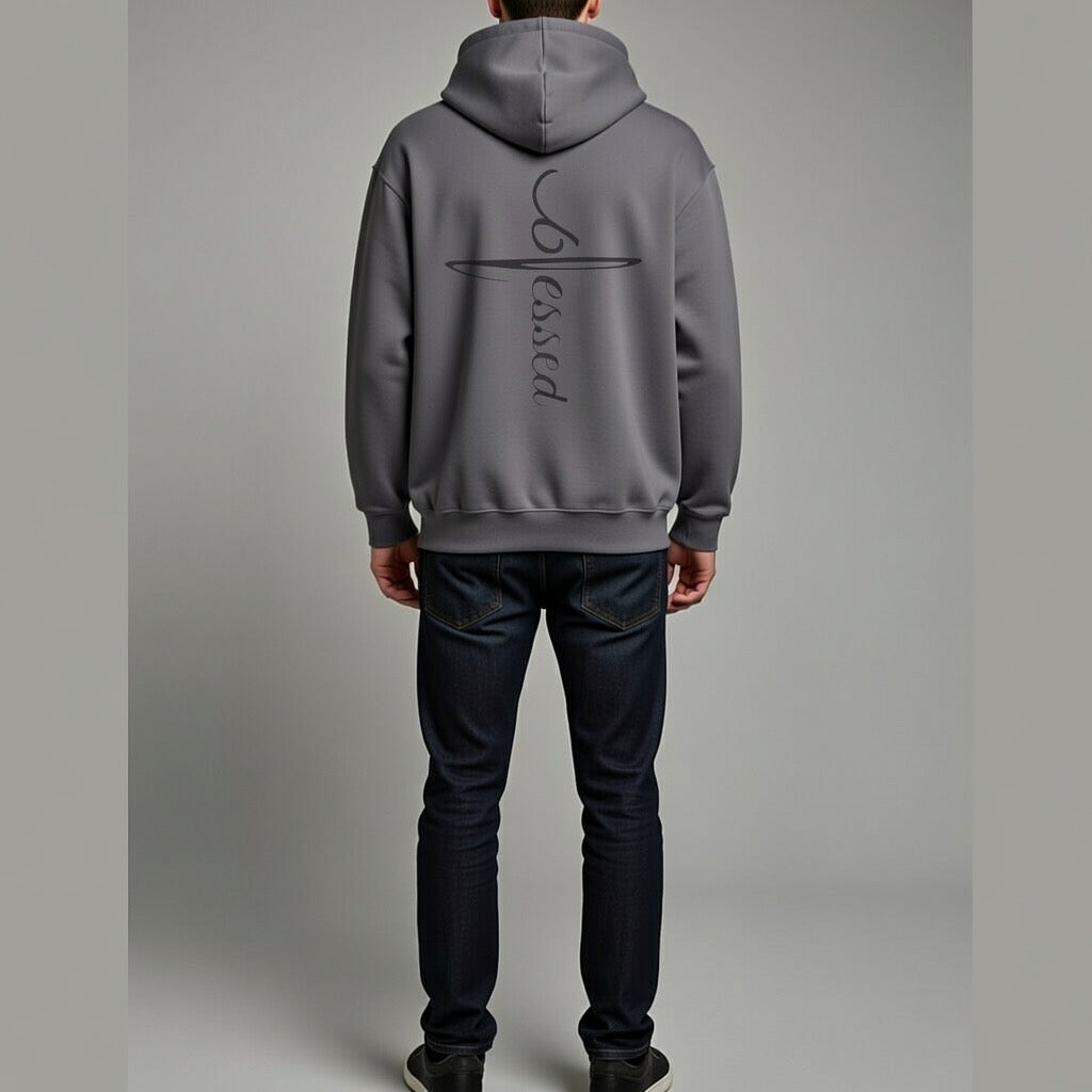 Blessed Cross Hoodie — Faith & Positivity Pullover