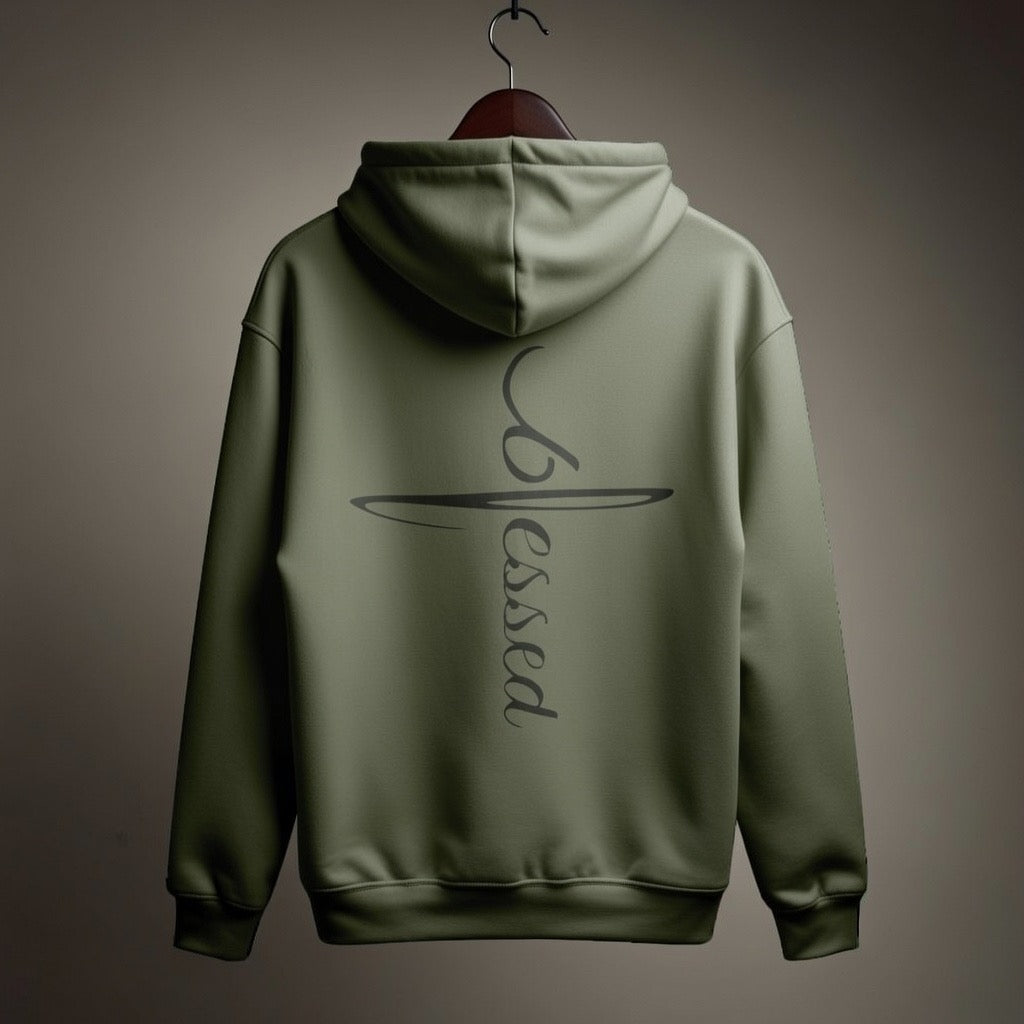 Blessed Cross Hoodie — Faith & Positivity Pullover