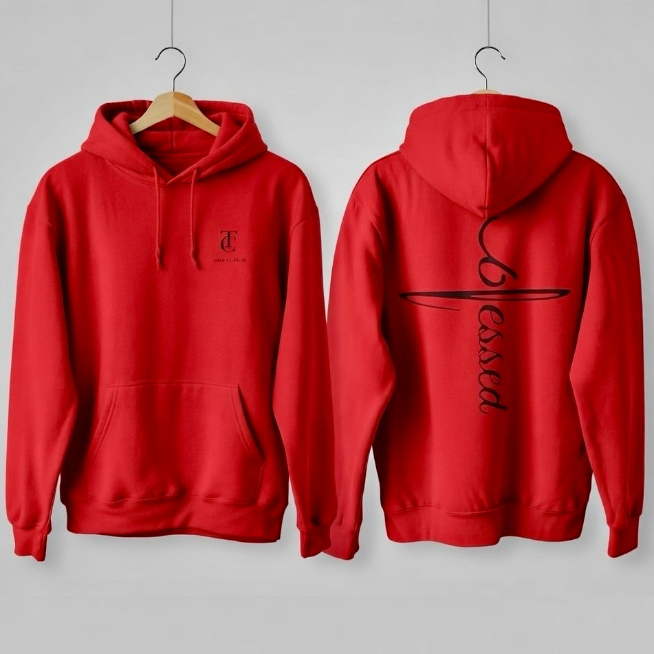 Blessed Cross Hoodie — Faith & Positivity Pullover