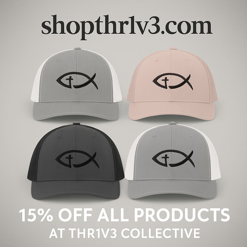 Embroidered Christian Fish Snapback Trucker Cap