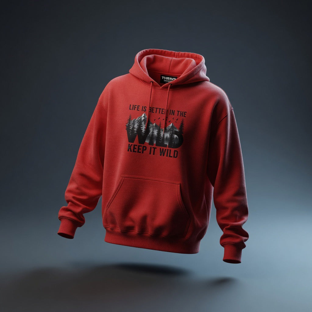 Keep It Wild Hoodie - "Life Is Better In The Wild" Outdoor Adventure Sweatshirt