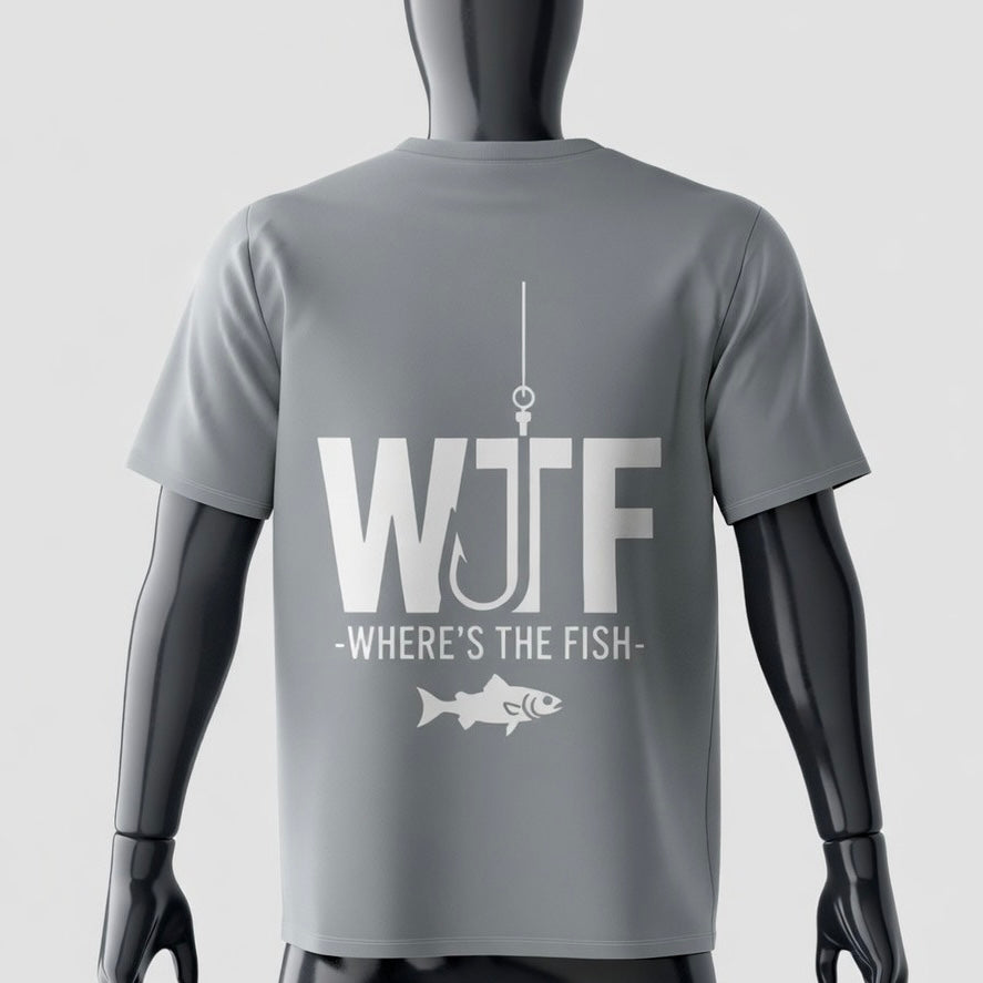 Fishing T-Shirt – "Let's Go Fishing" & "WTF (Where's The Fish)" Graphic Tee for Anglers