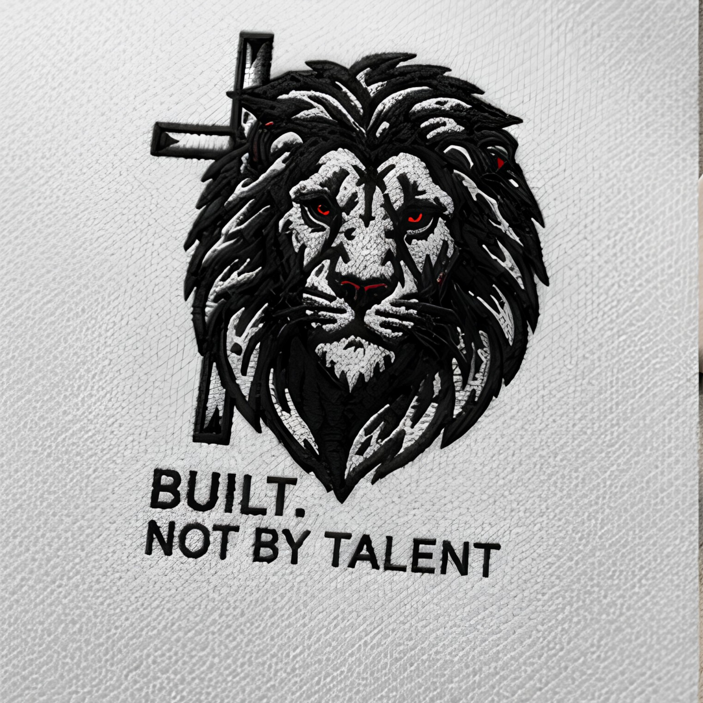 Lion Crest Graphic Tee — Small Chest Emblem, Minimalist Animal T-Shirt (Embroidery)