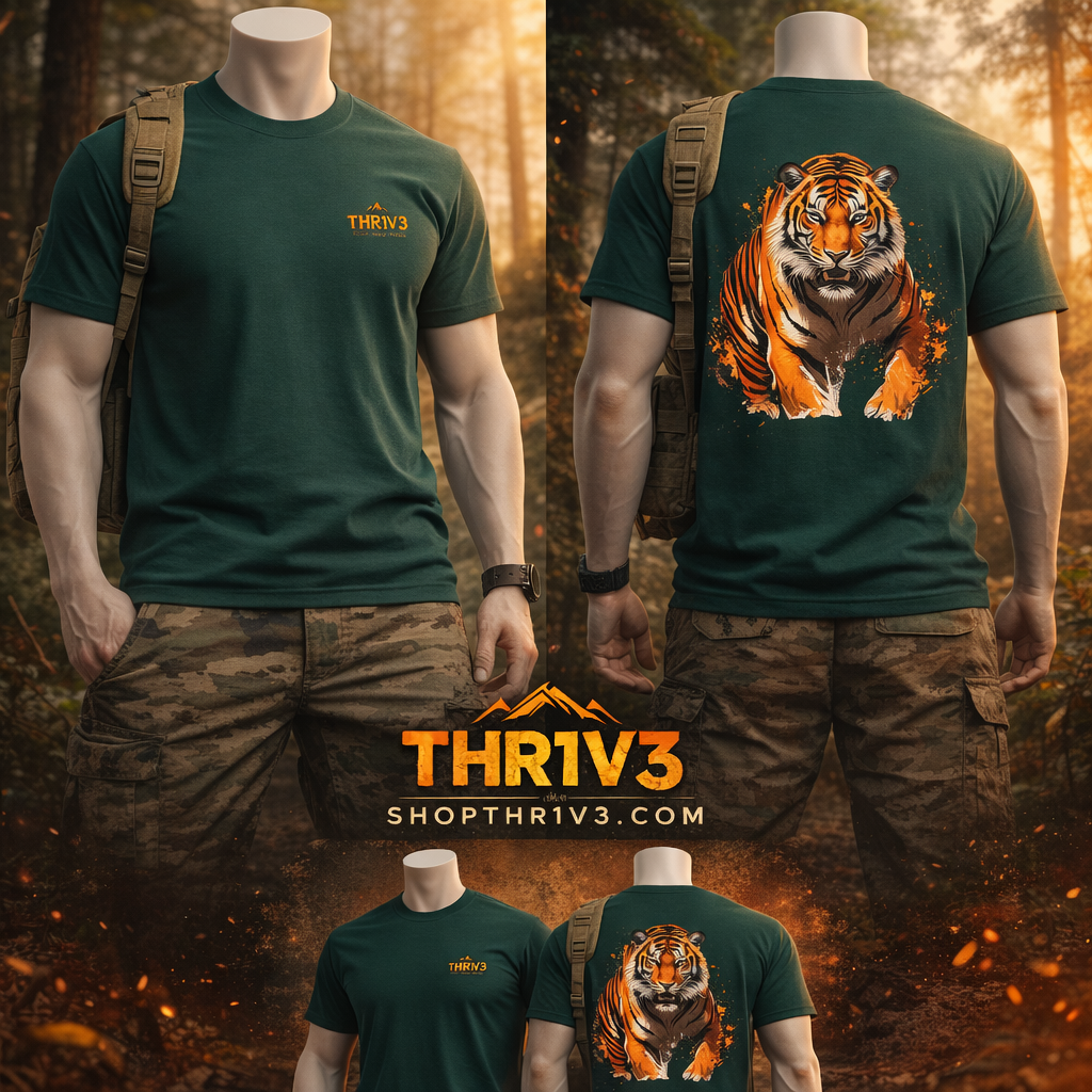 Tiger Graphic Tee — Fierce Orange Tiger Back Print Oversized Boxy Tee