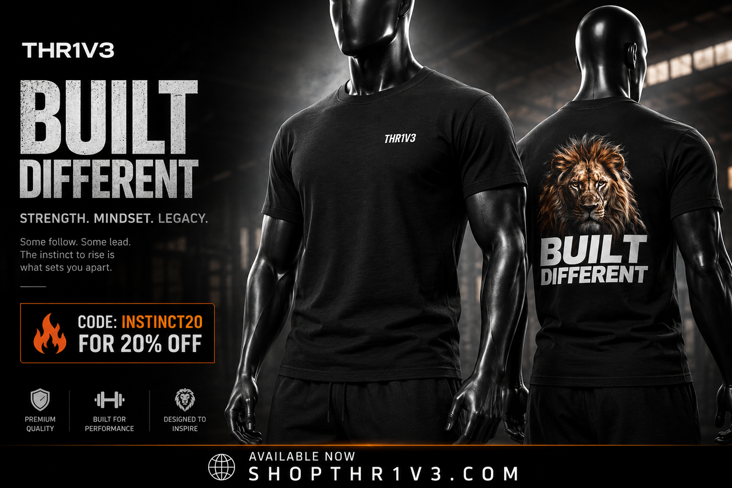 Built Different Lion T-Shirt — Bold Graphic Tee for Confident Men & Women