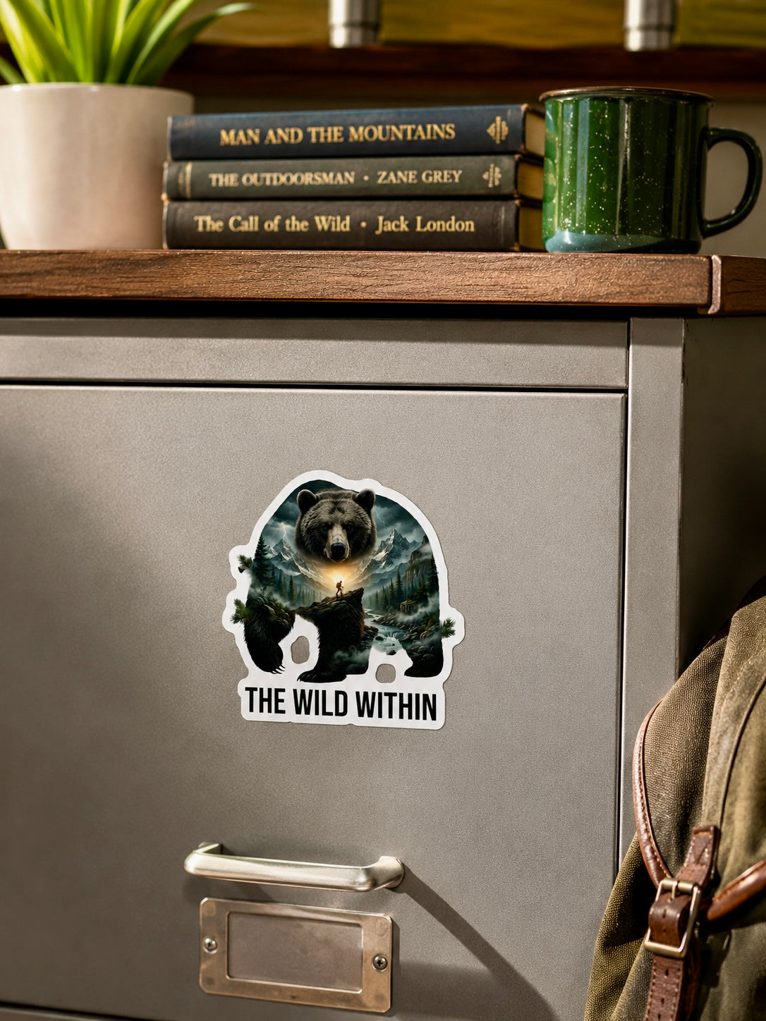 The Wild Within™ Custom Shape Magnet | Bear Mountain Wilderness Art