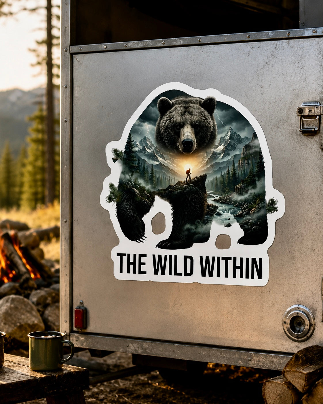The Wild Within™ Custom Shape Magnet | Bear Mountain Wilderness Art