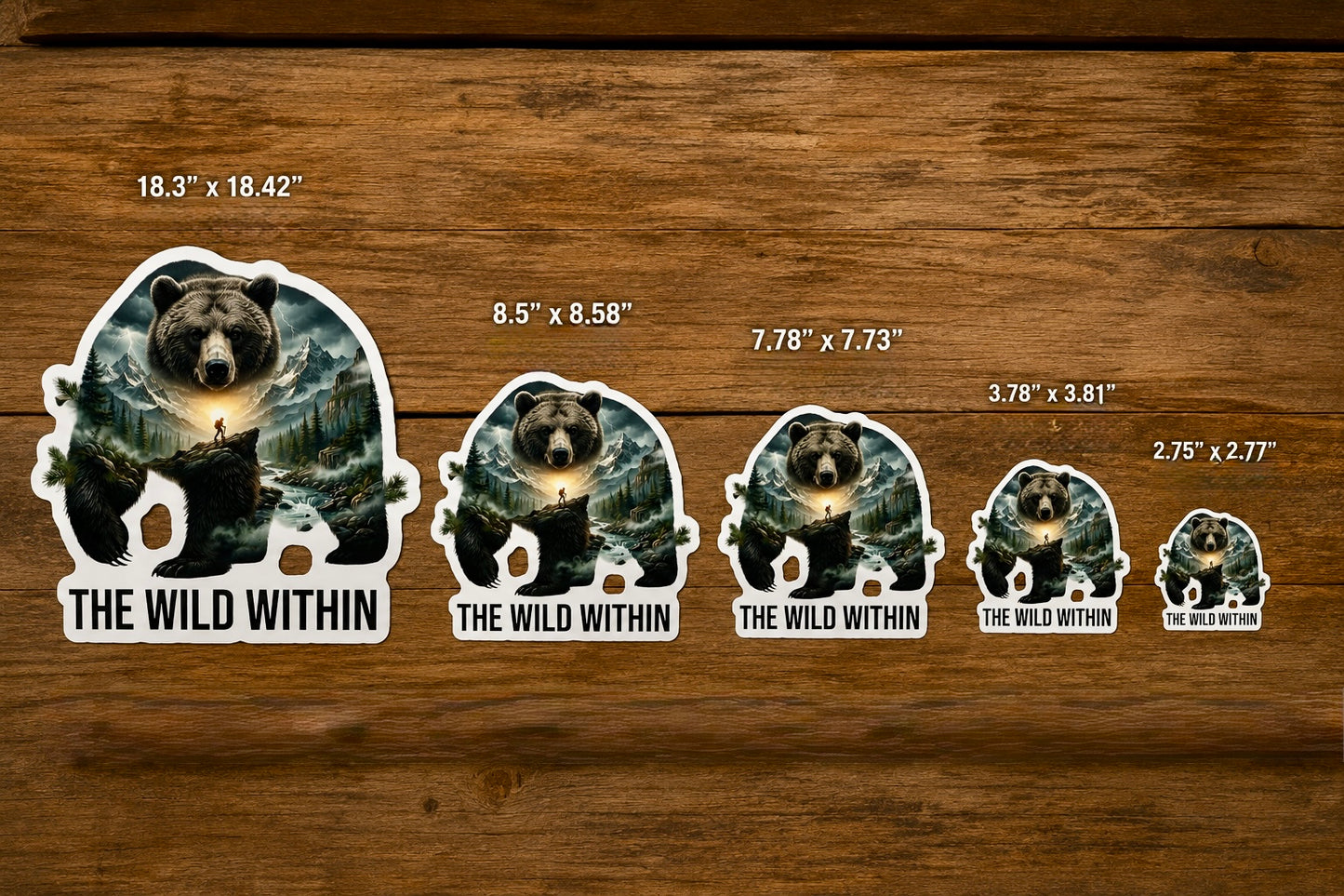 The Wild Within™ Custom Shape Magnet | Bear Mountain Wilderness Art