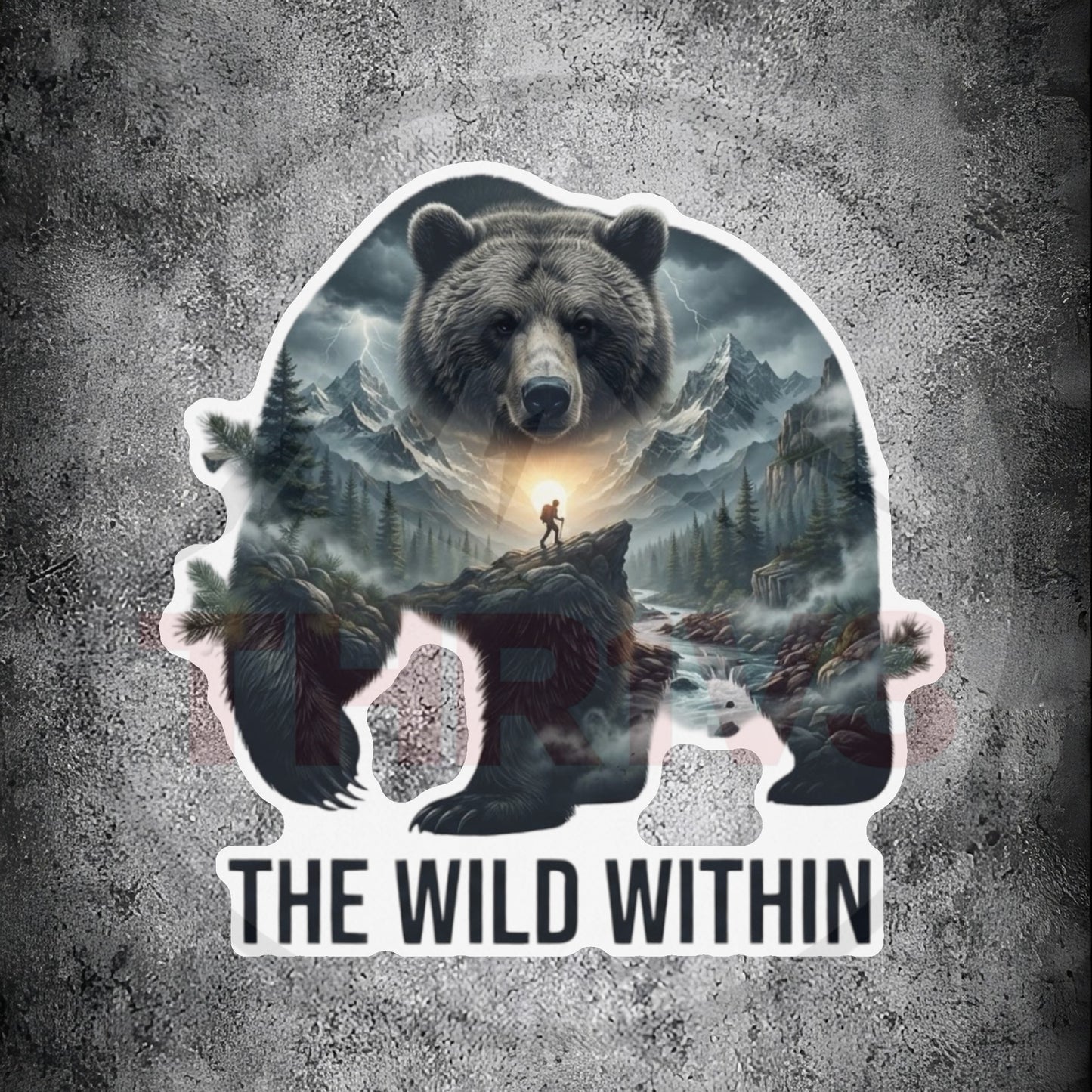 The Wild Within™ Custom Shape Magnet | Bear Mountain Wilderness Art