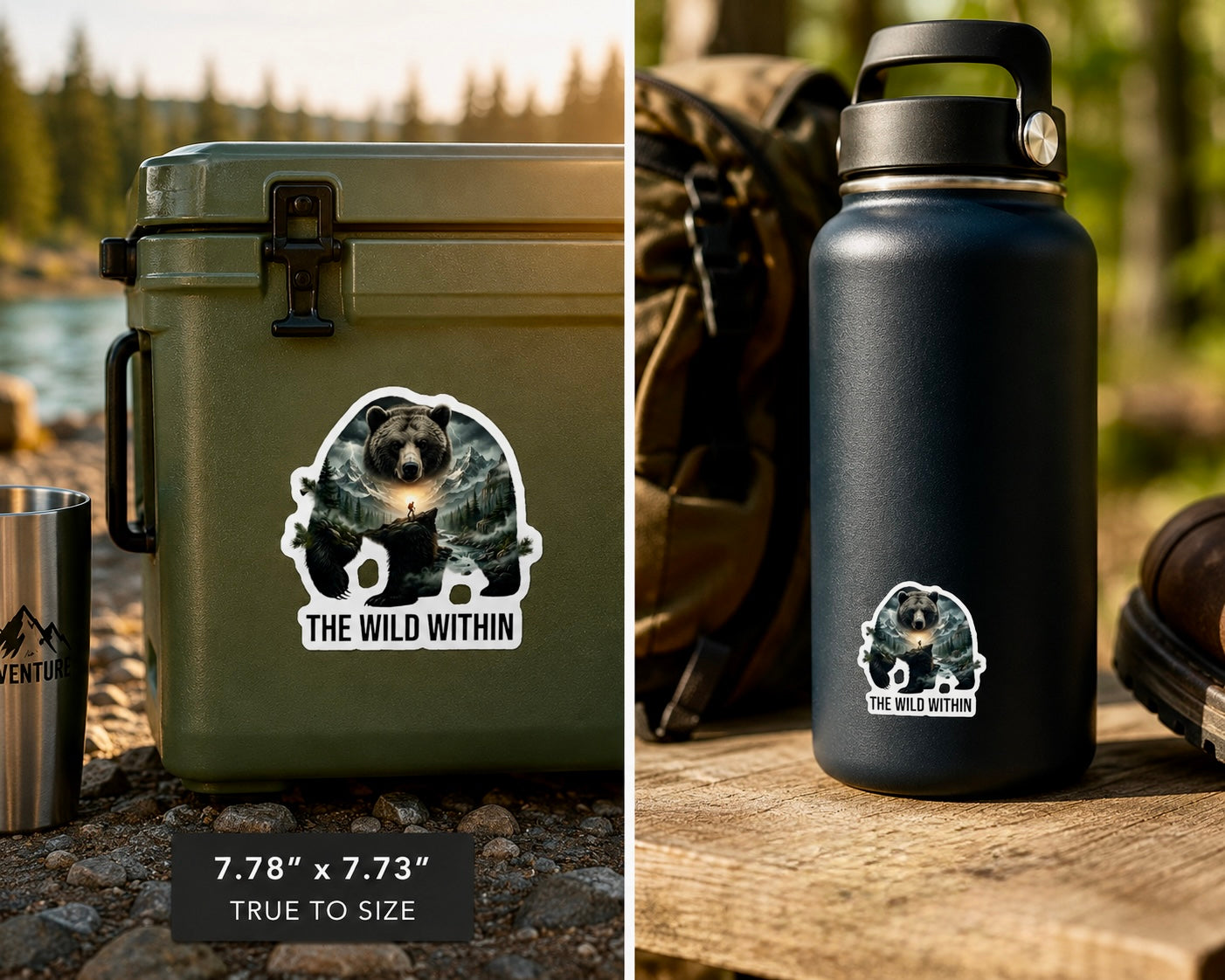 The Wild Within™ Custom Shape Magnet | Bear Mountain Wilderness Art