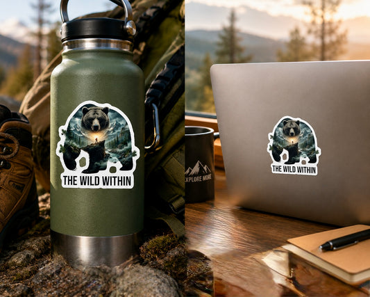 The Wild Within™ Custom Shape Magnet | Bear Mountain Wilderness Art