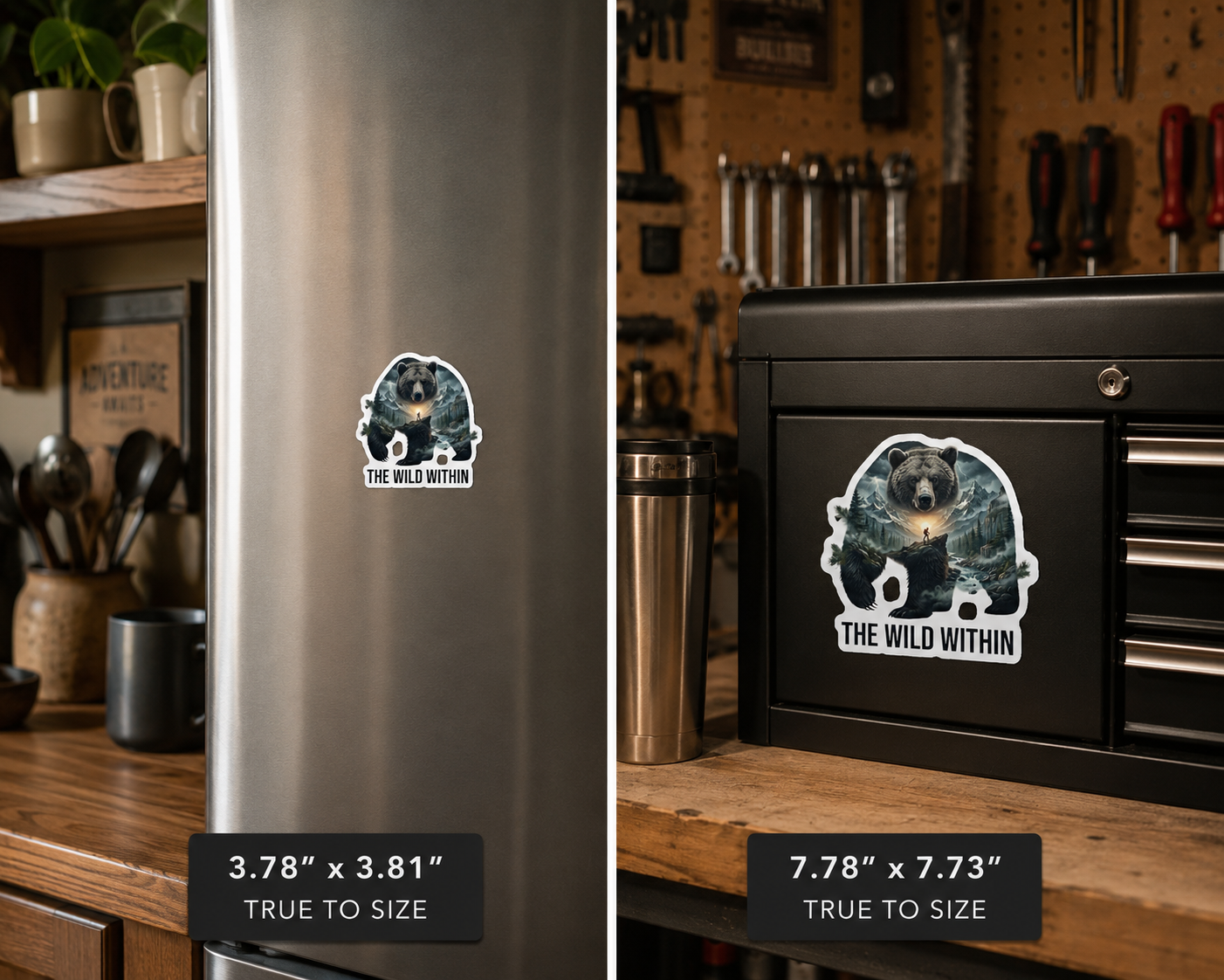 The Wild Within™ Custom Shape Magnet | Bear Mountain Wilderness Art