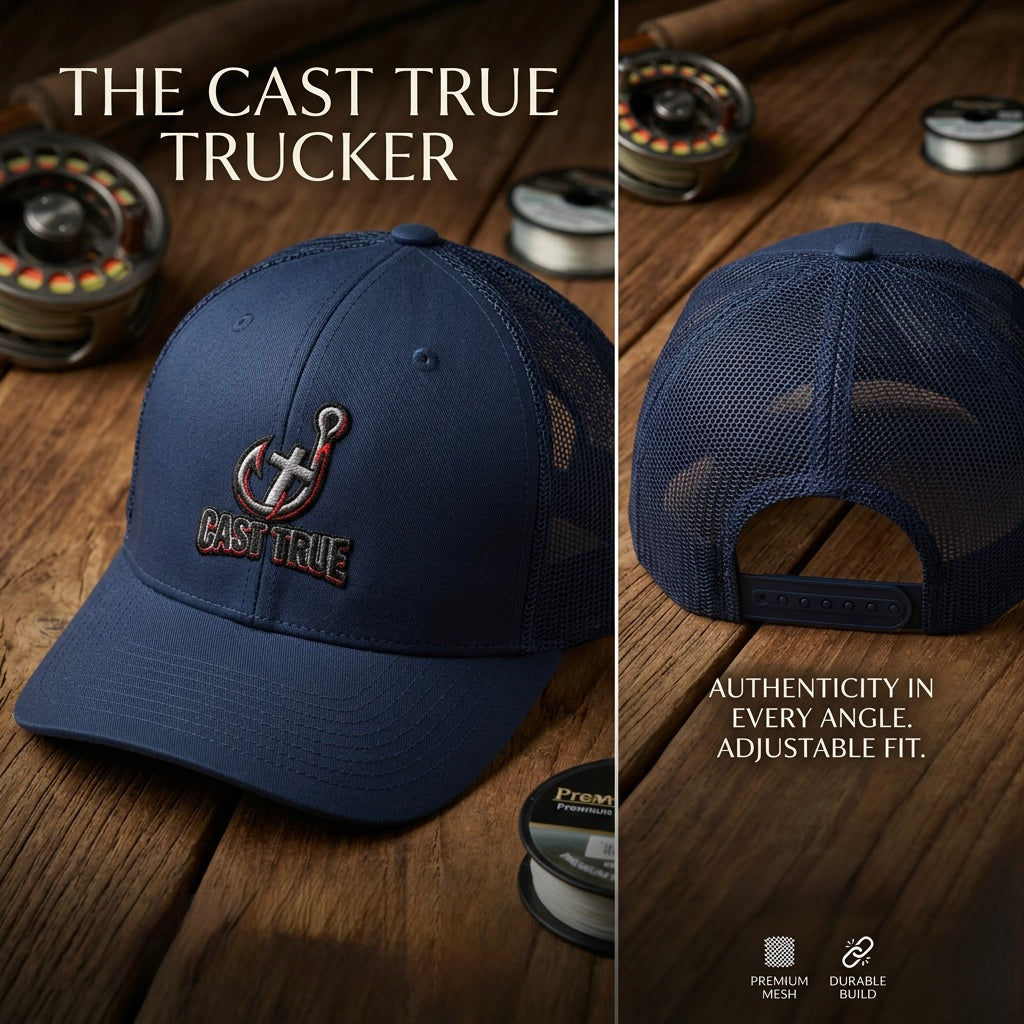 Cast True Christian Fishing Trucker Hat
