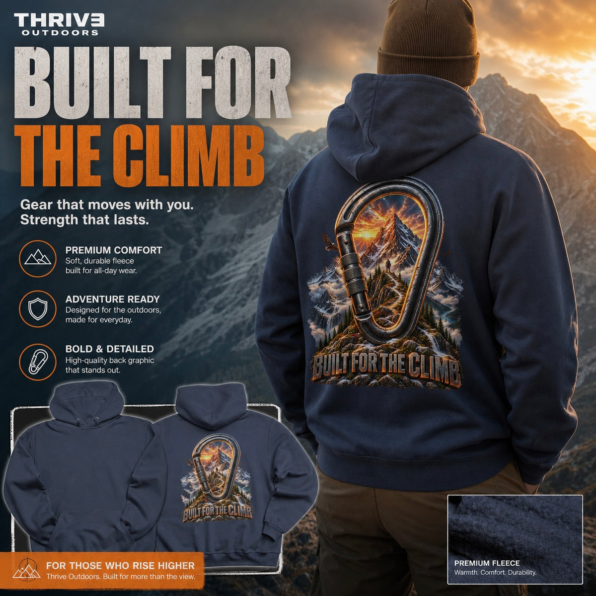 Built for the Climb Mountain Adventure Hoodie