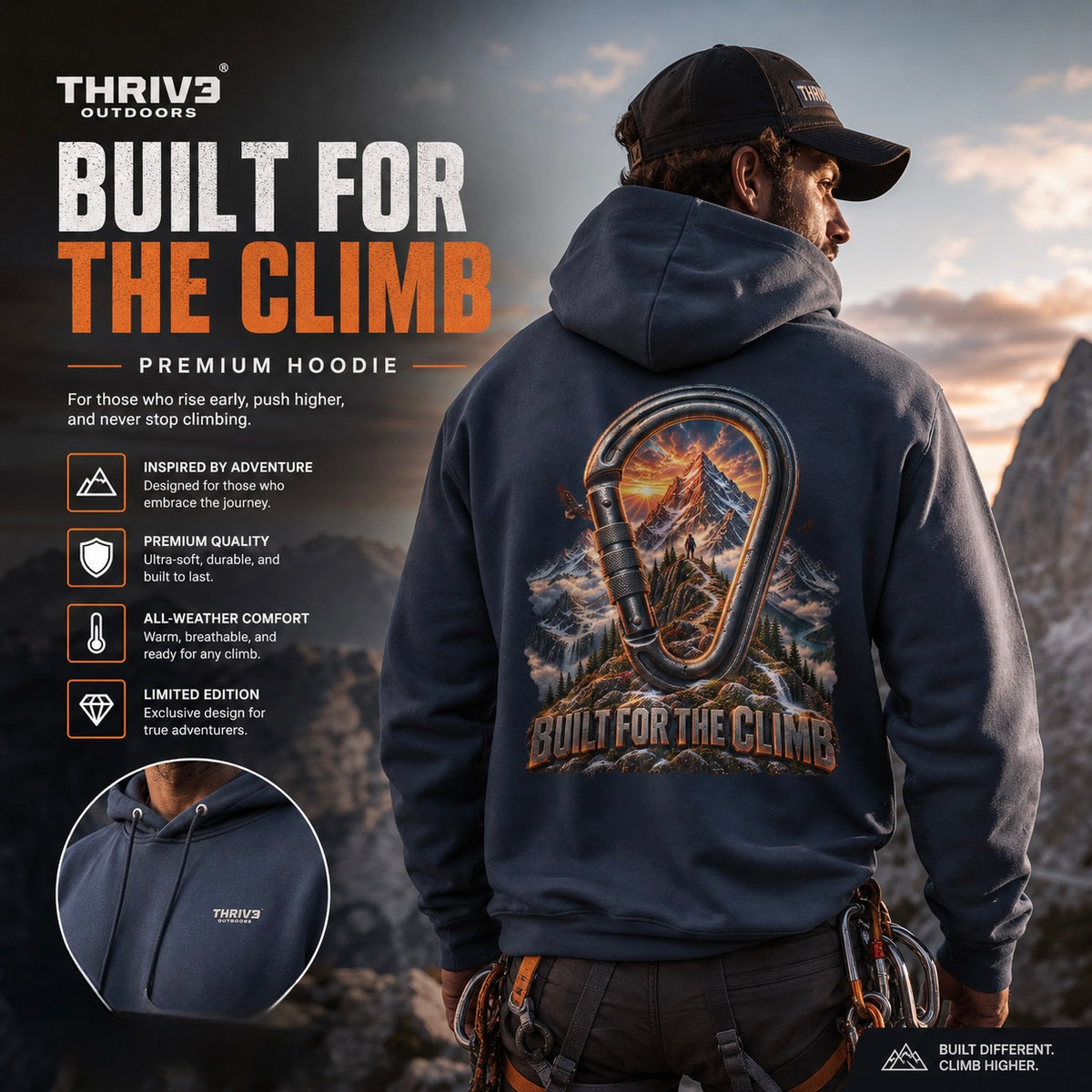 Built for the Climb Mountain Adventure Hoodie