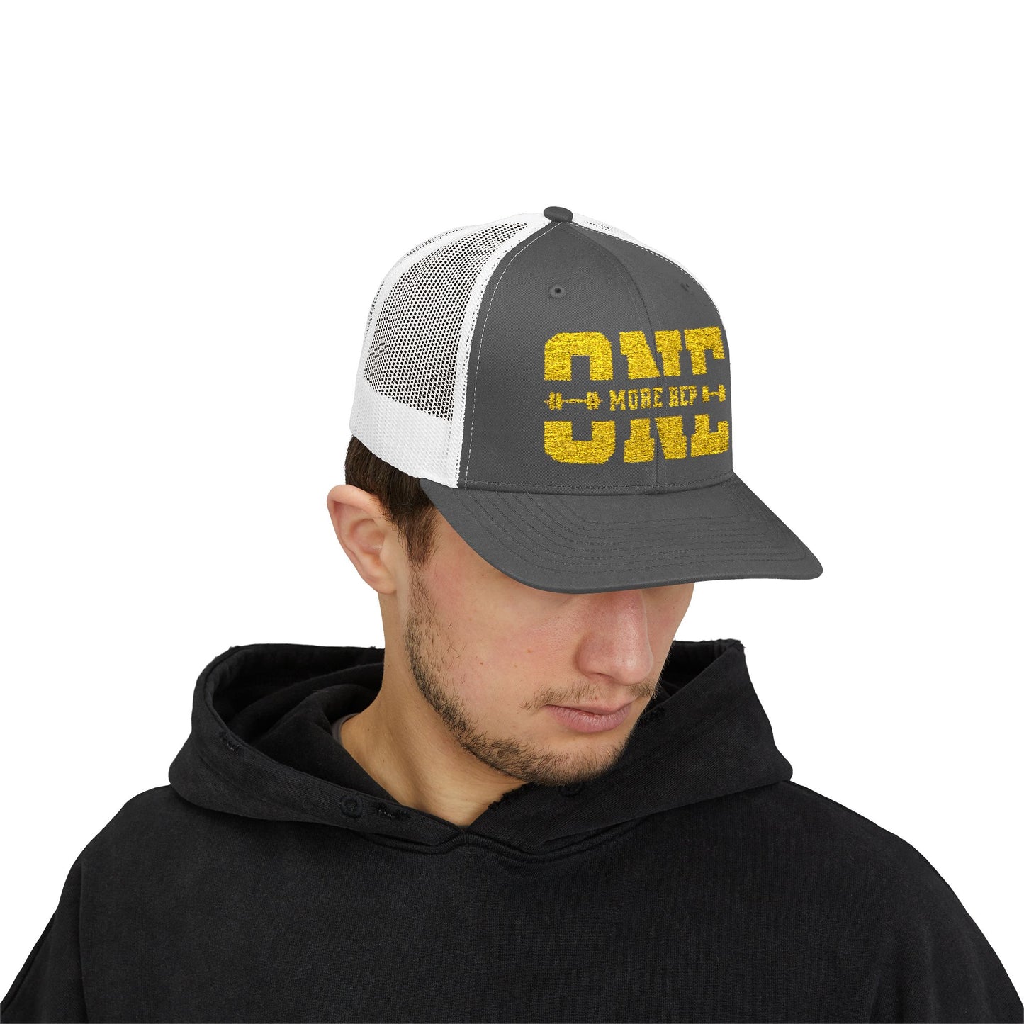 Motivational Gym Snapback Trucker Cap - "One More Rep"