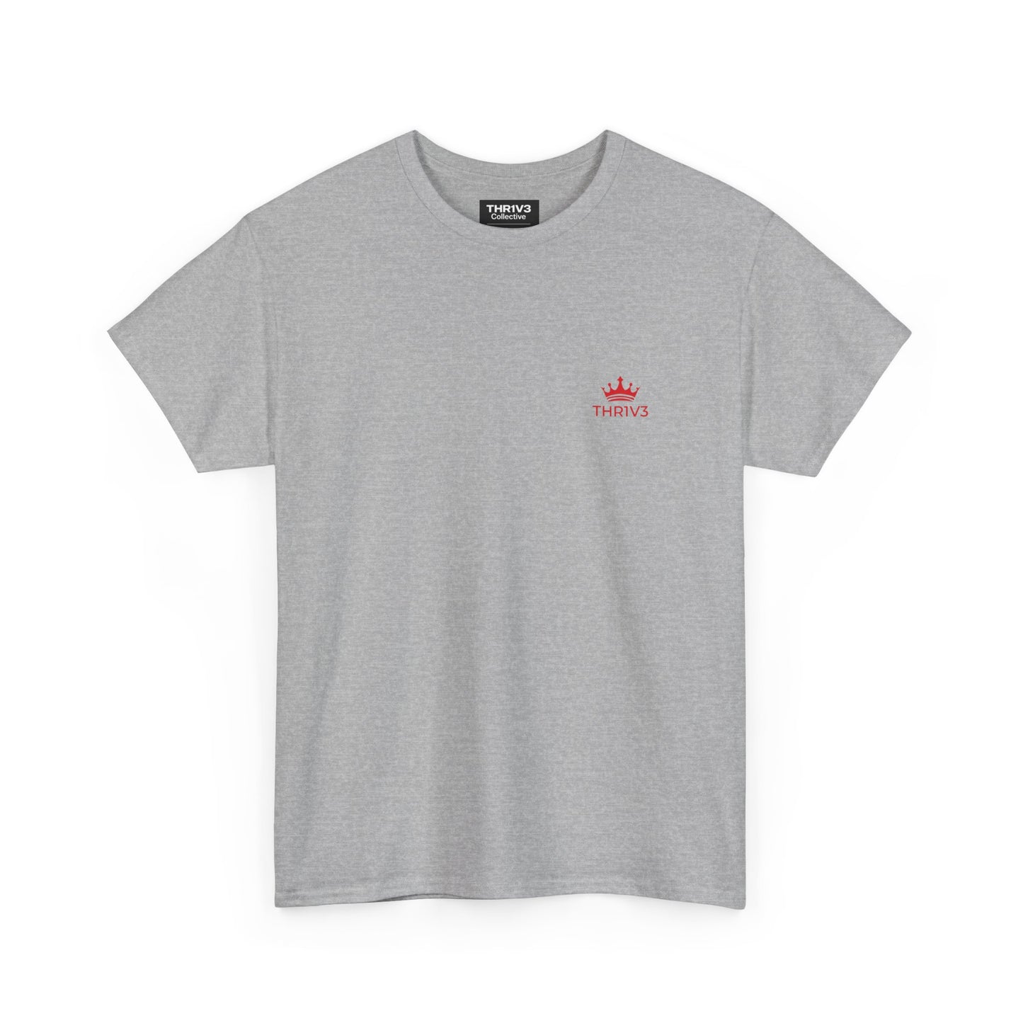Minimalist Cross Graphic Tee — Small Chest Logo & Large Back Cross