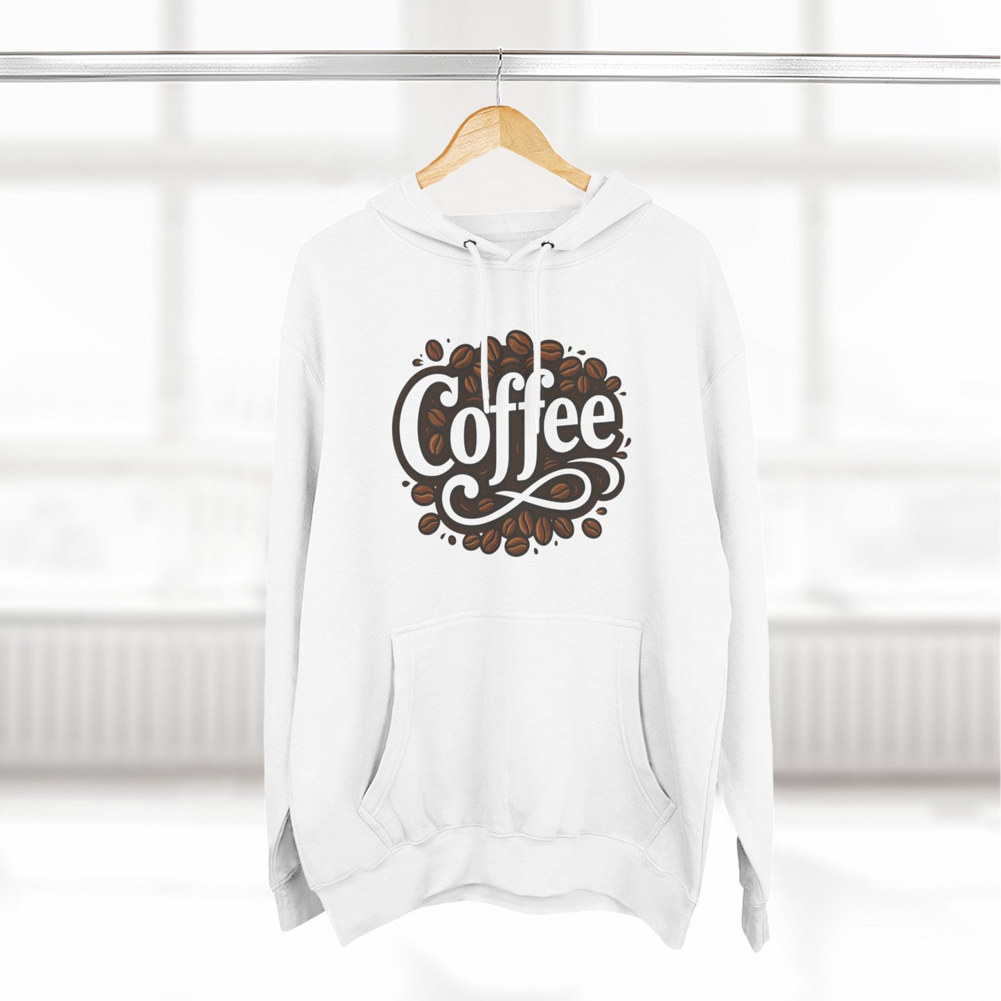 Coffee Lovers Three-Panel Fleece Hoodie, Cozy Sweatshirt, Perfect Gift for Coffee Enthusiasts, Ideal for Fall & Winter, Casual Wear