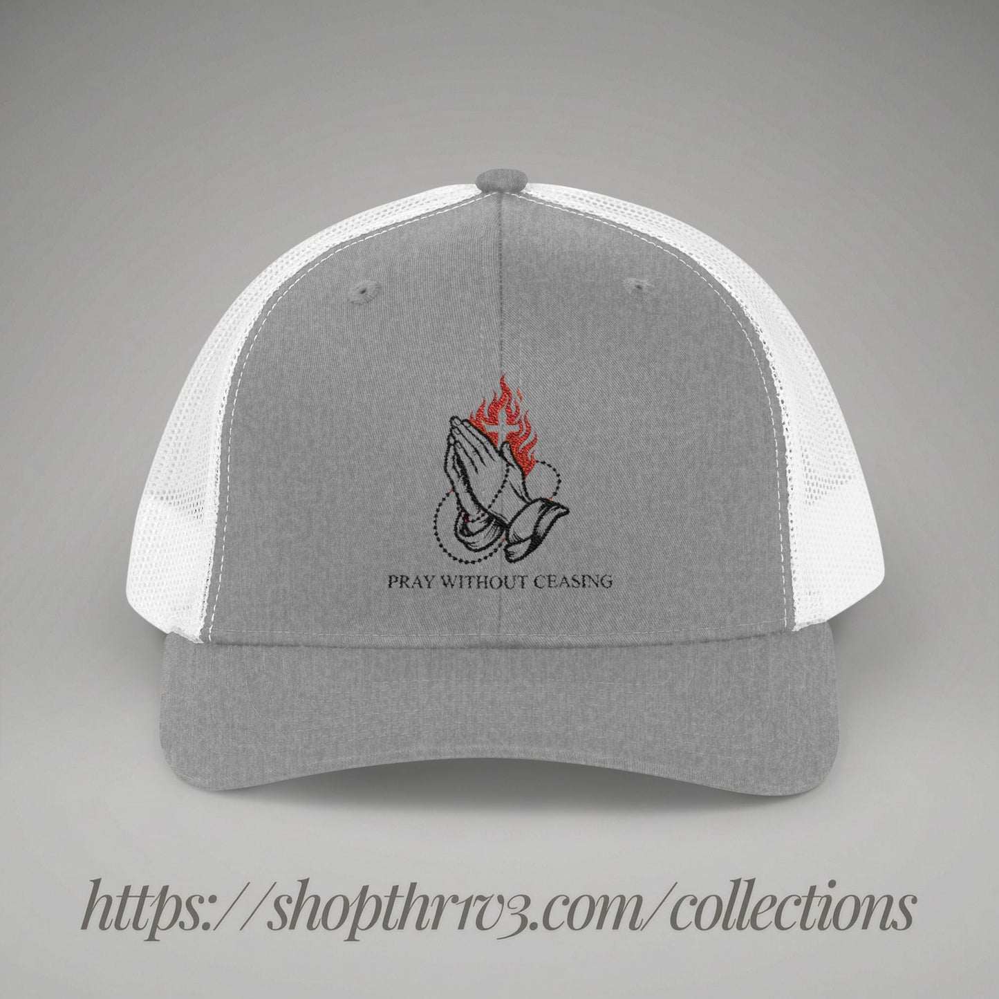 Praying Hands Trucker Cap — Faith-Inspired Snapback Hat