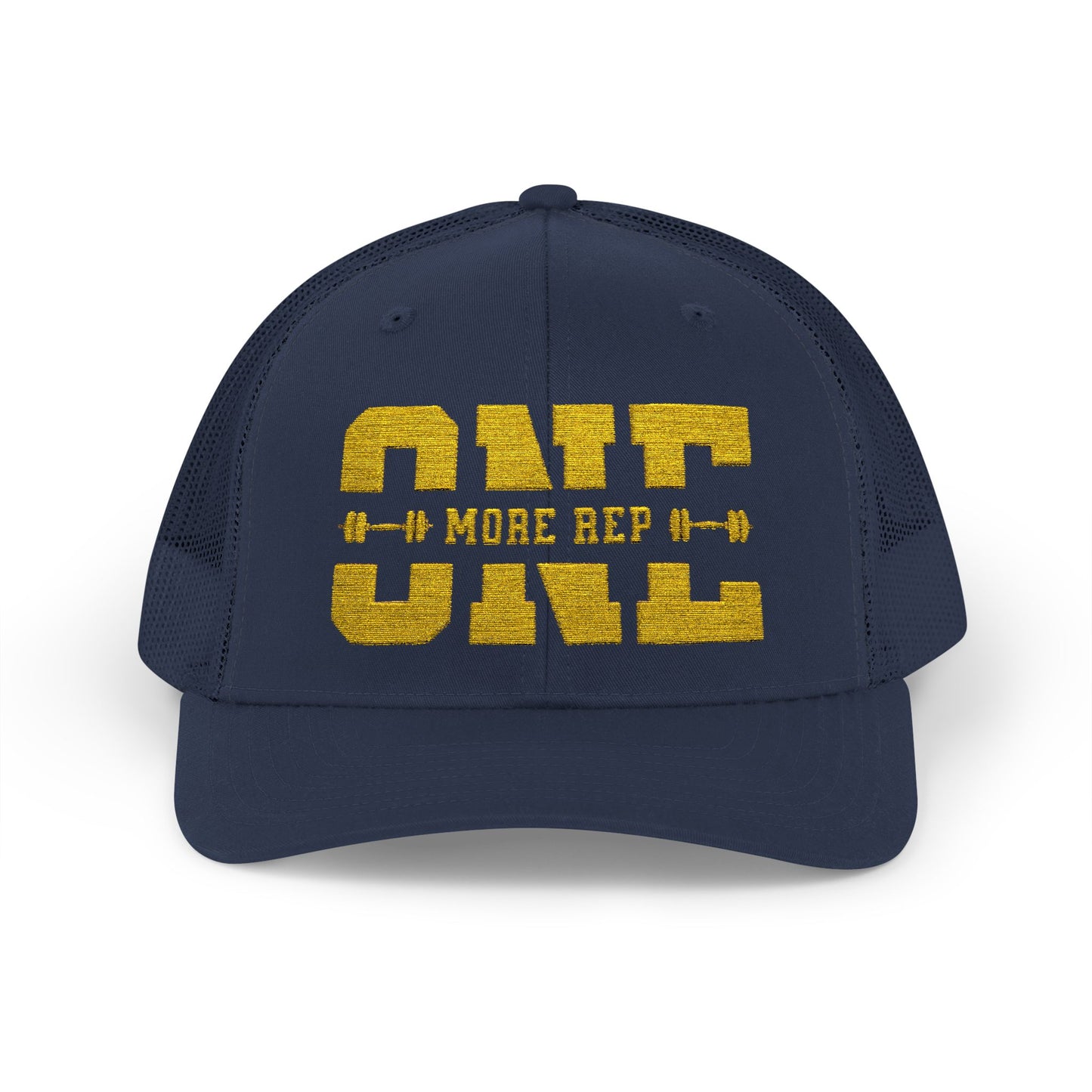 Motivational Gym Snapback Trucker Cap - "One More Rep"