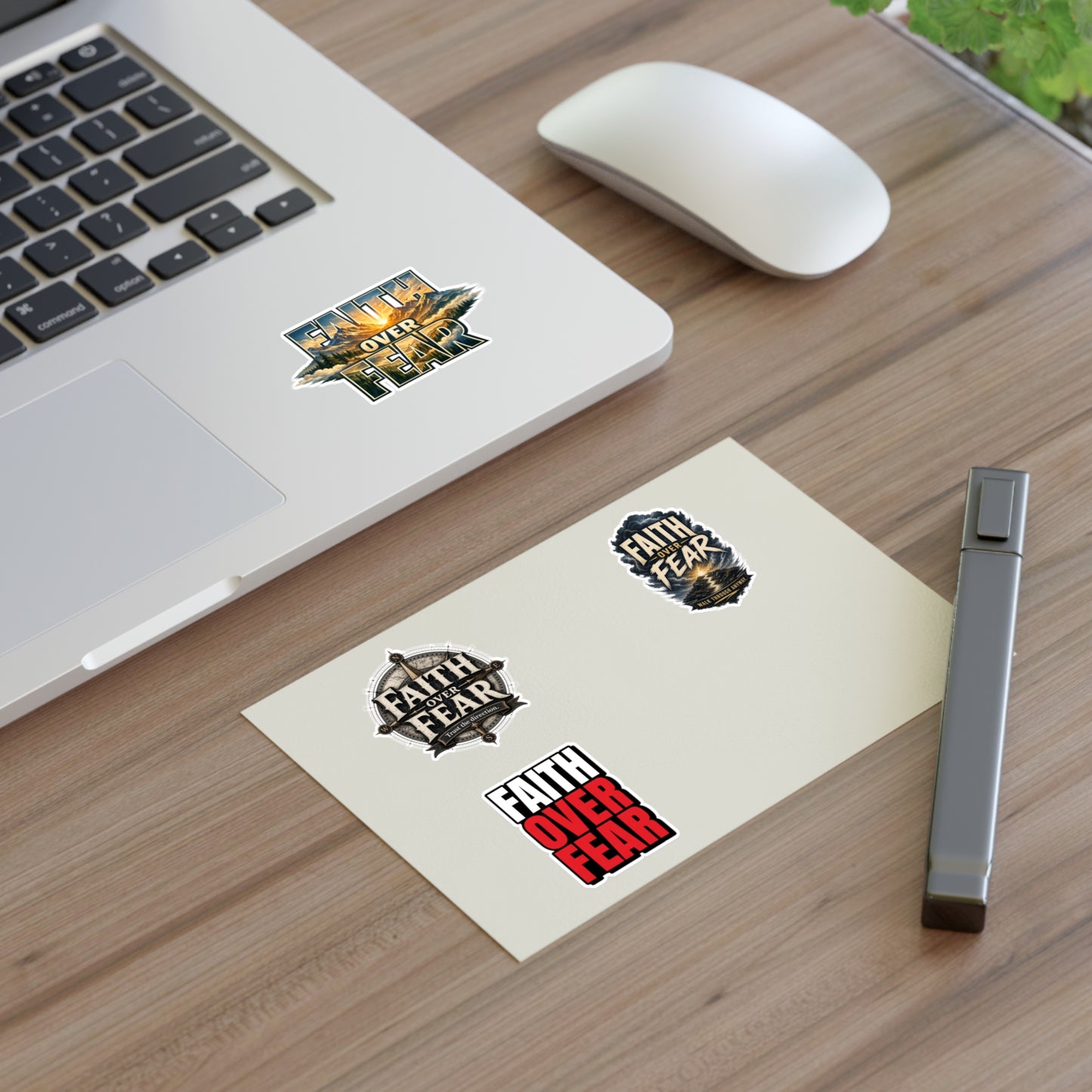 Faith Over Fear Sticker Sheet — Inspirational Christian Stickers for Journals, Water Bottles & Gifts