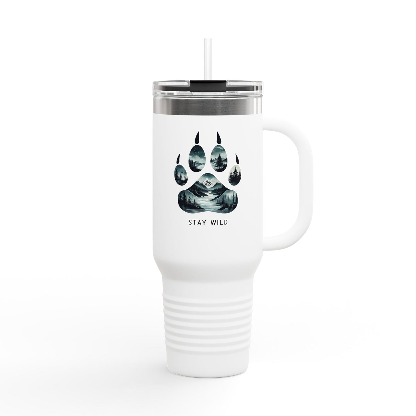 Stay Wild Insulated Travel Mug | 40oz Adventure Coffee Cup | Perfect for Nature Lovers, Camping, Road Trips, Gifts