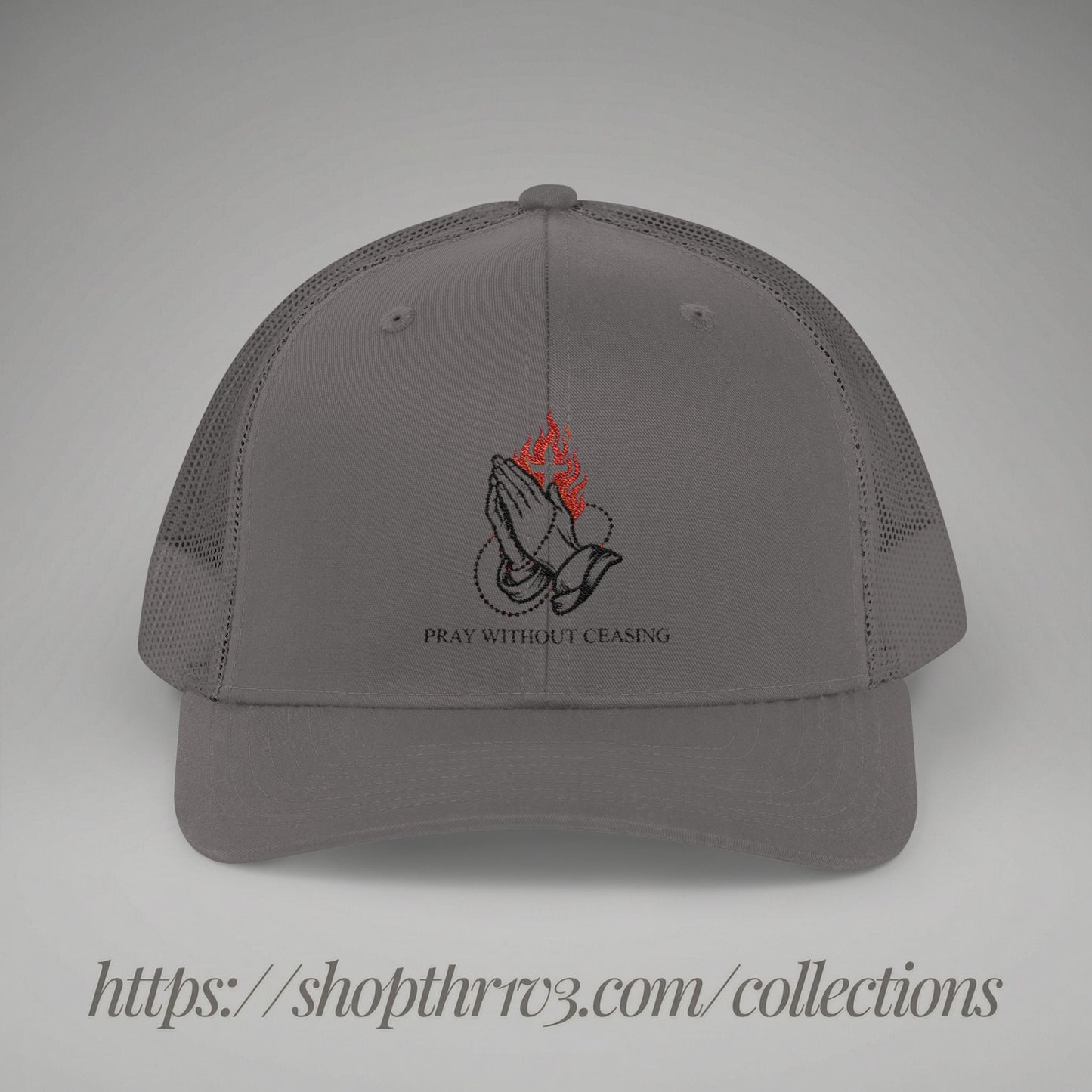 Praying Hands Trucker Cap — Faith-Inspired Snapback Hat