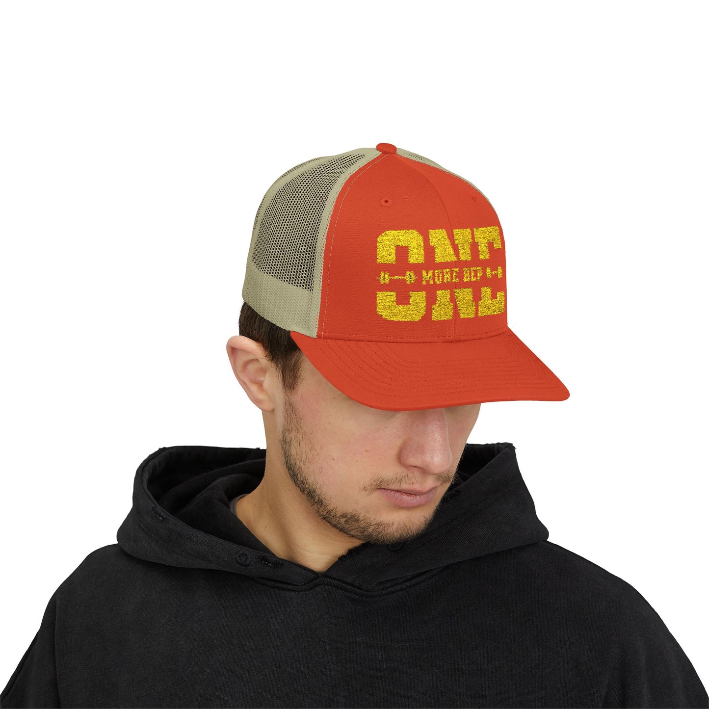 Motivational Gym Snapback Trucker Cap - "One More Rep"