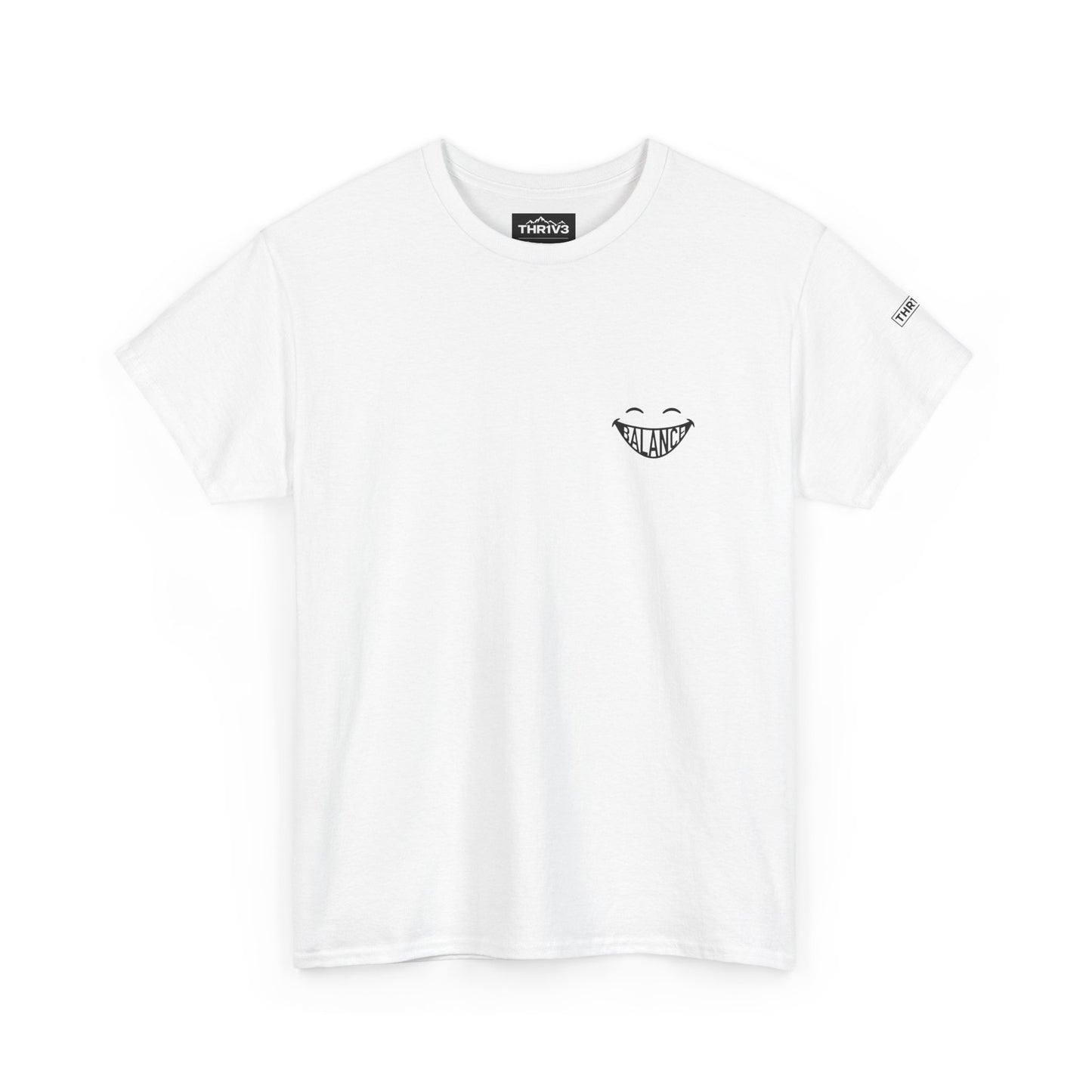 Balance Graphic Tee — Minimal Yin Yang Design with 'BALANCE' Typography